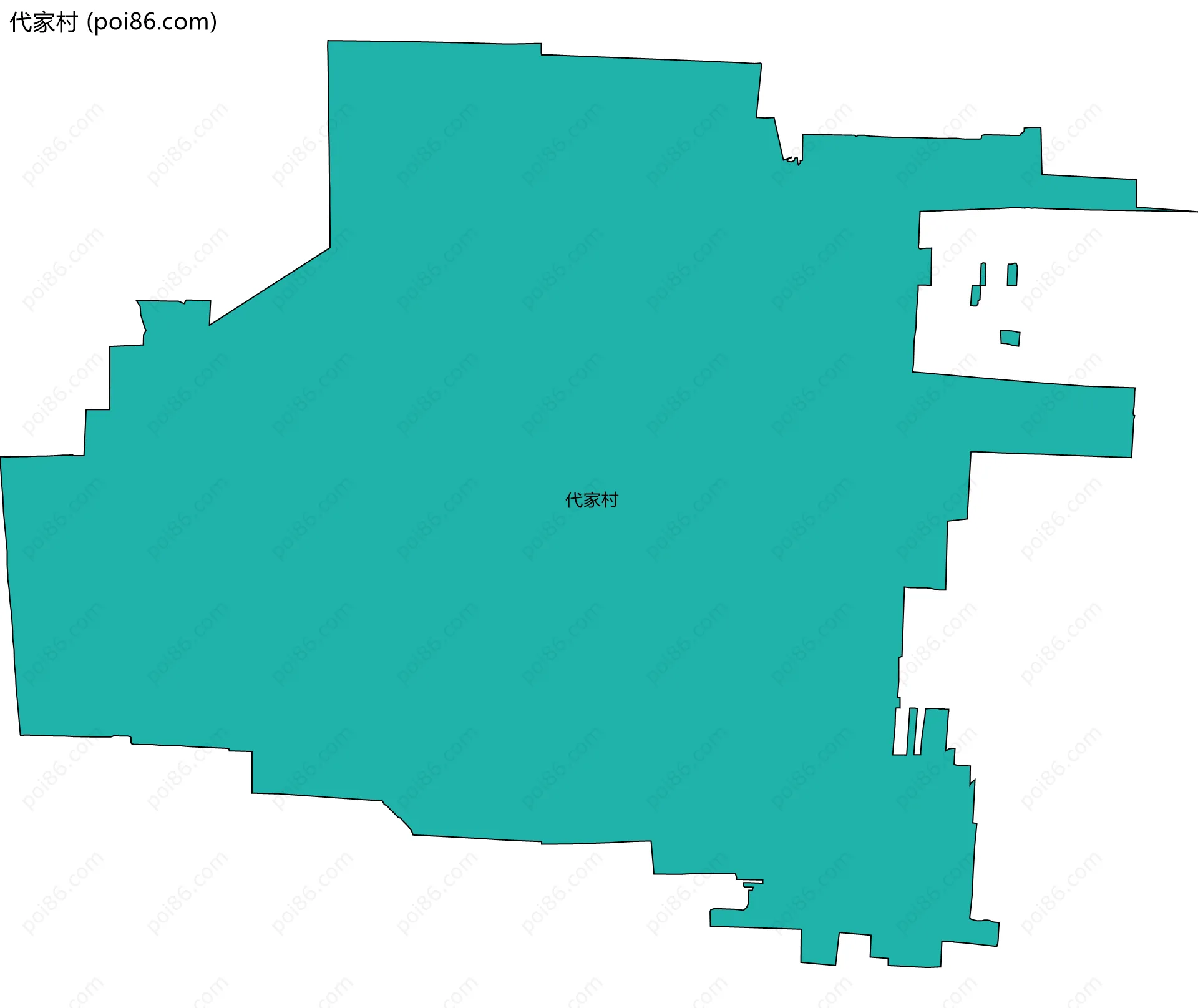 代家村边界地图