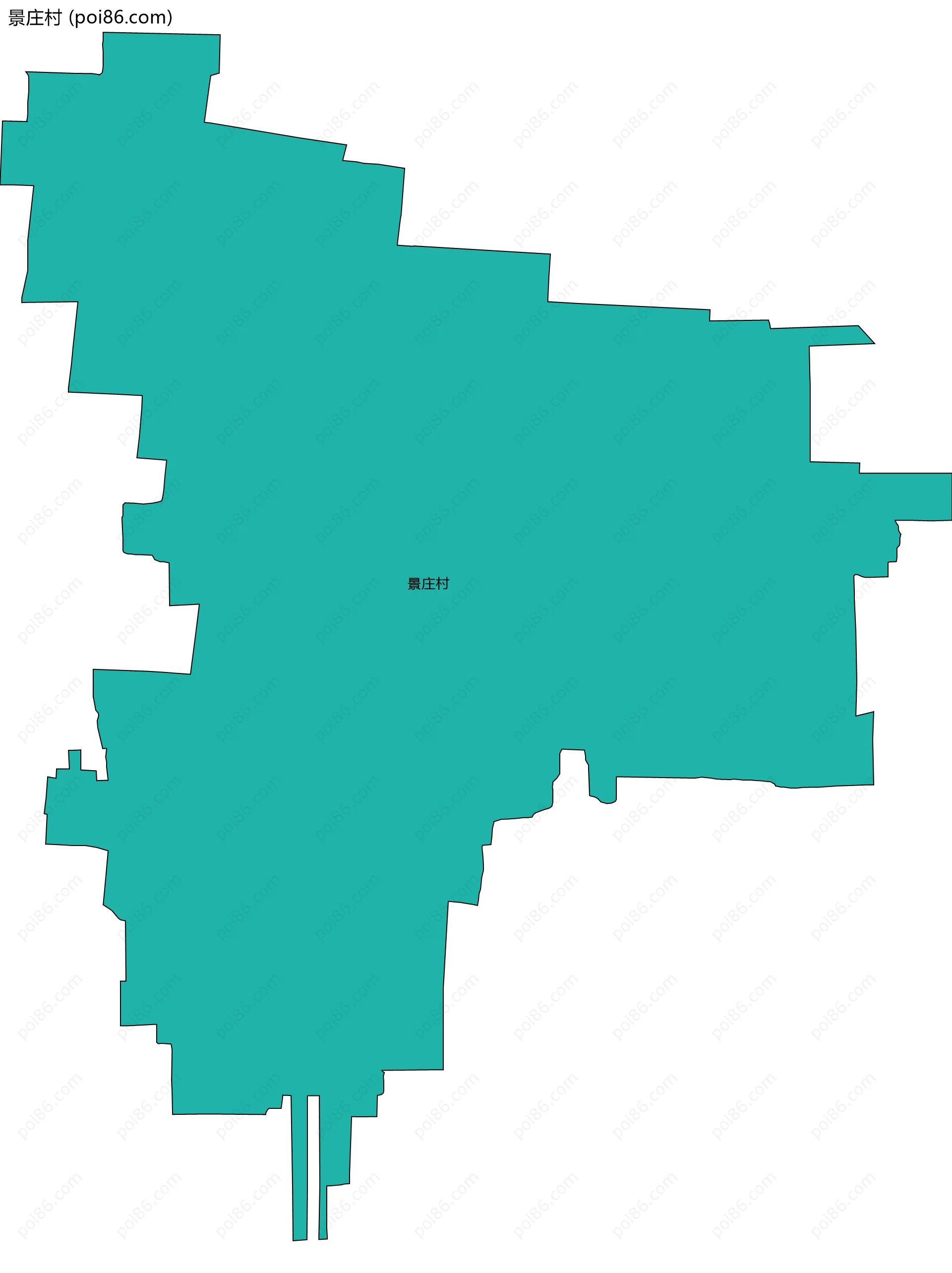 景庄村边界地图