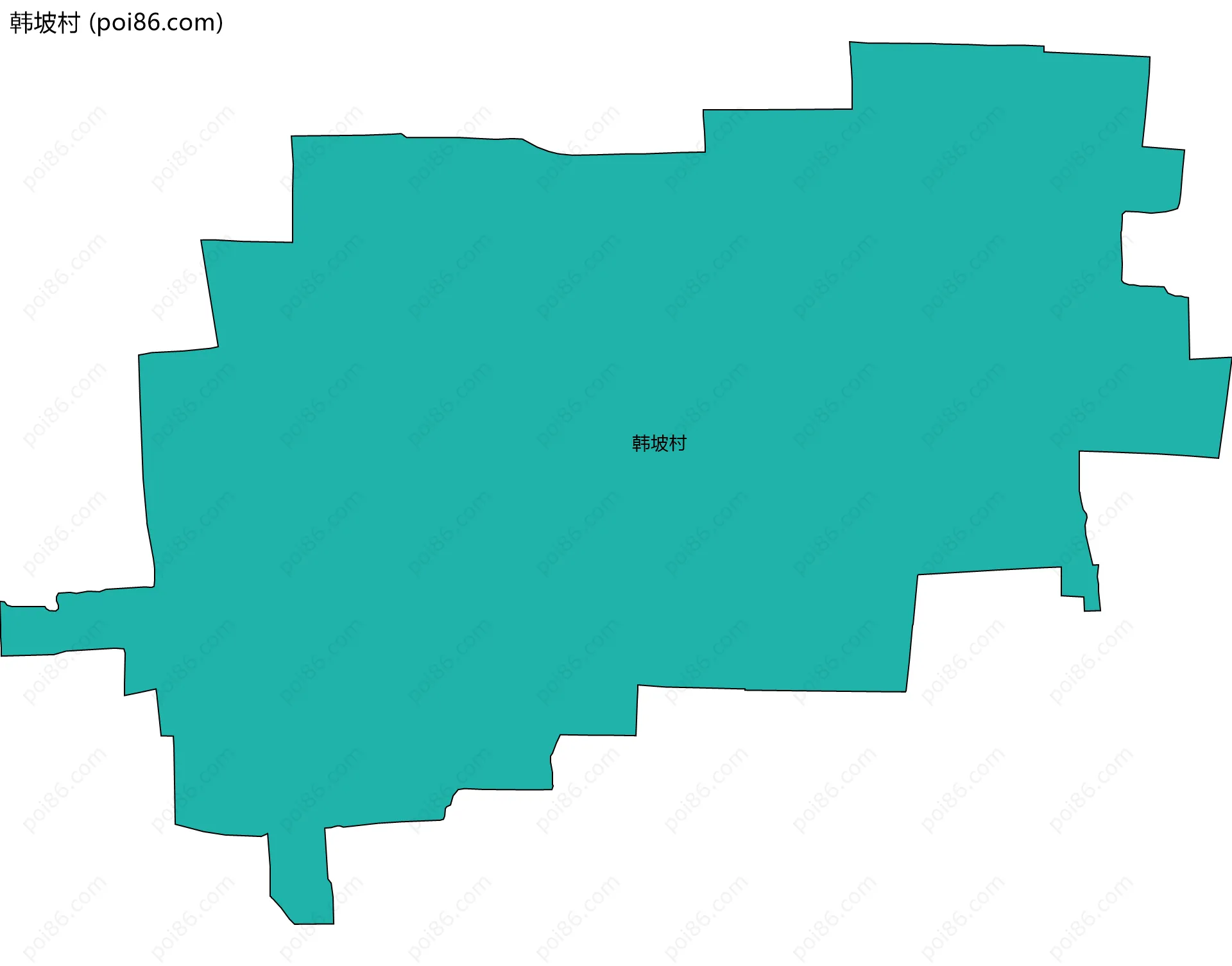 韩坡村边界地图