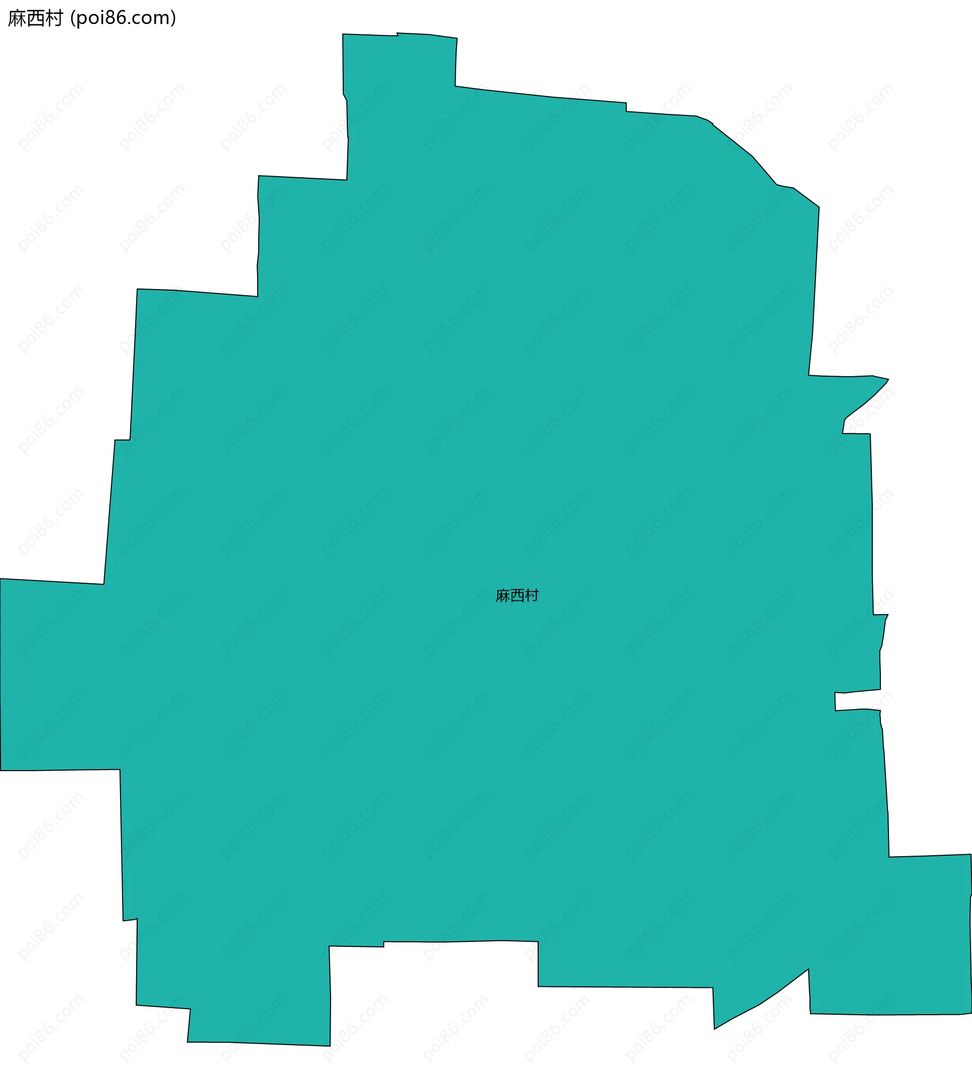 麻西村边界地图