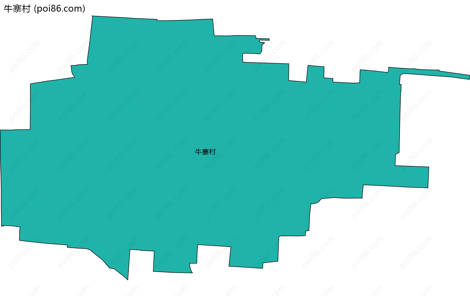 牛寨村边界地图
