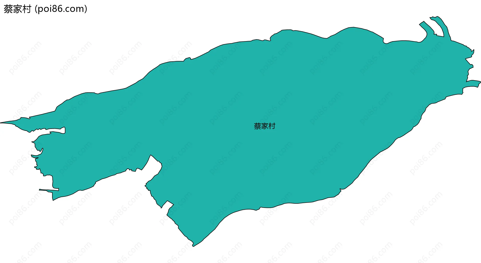 蔡家村边界地图