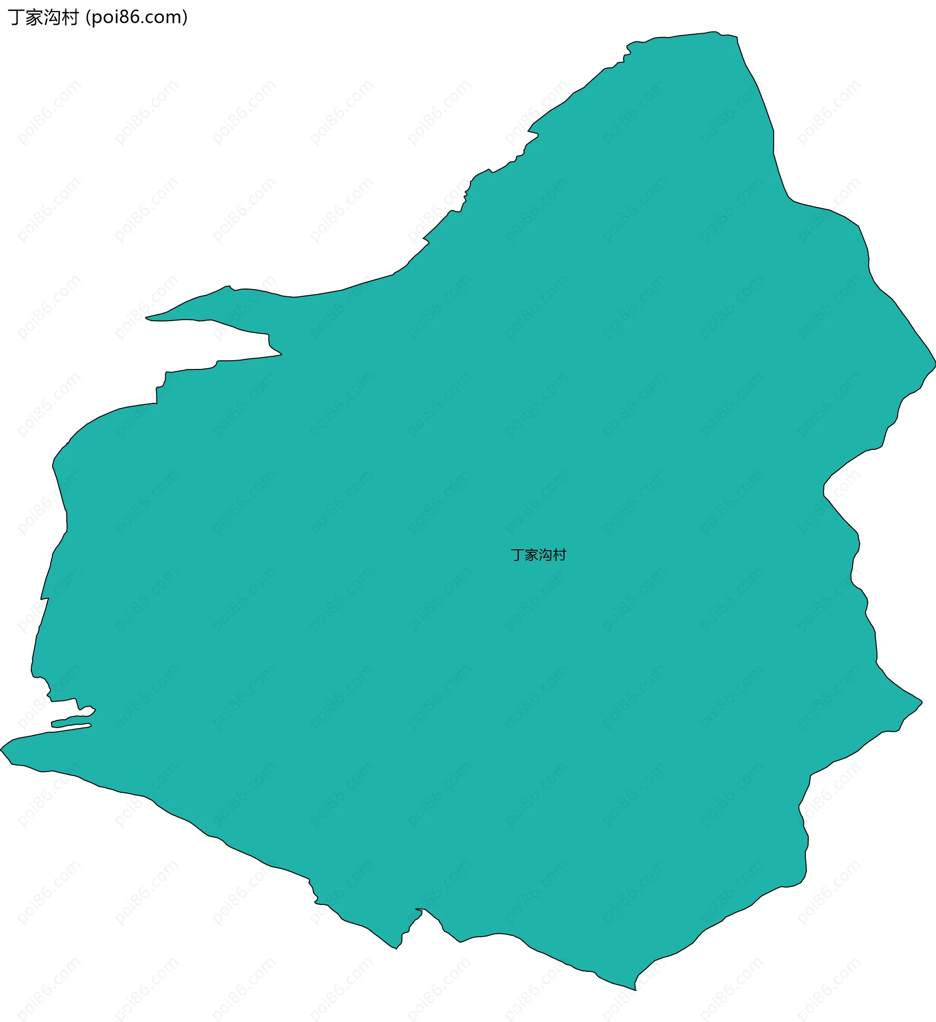 丁家沟村边界地图