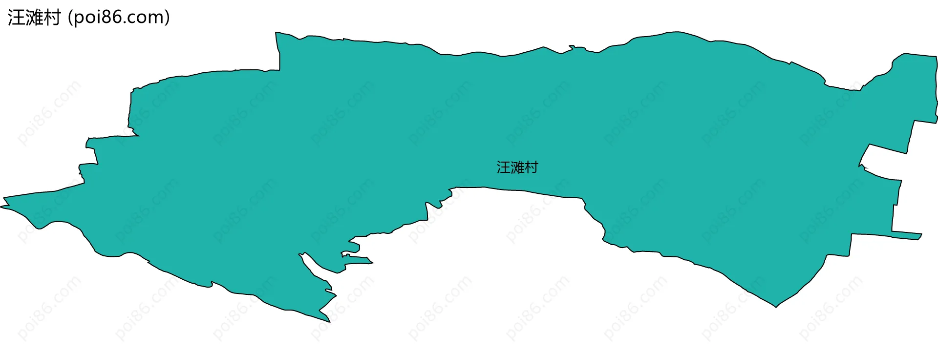 汪滩村边界地图