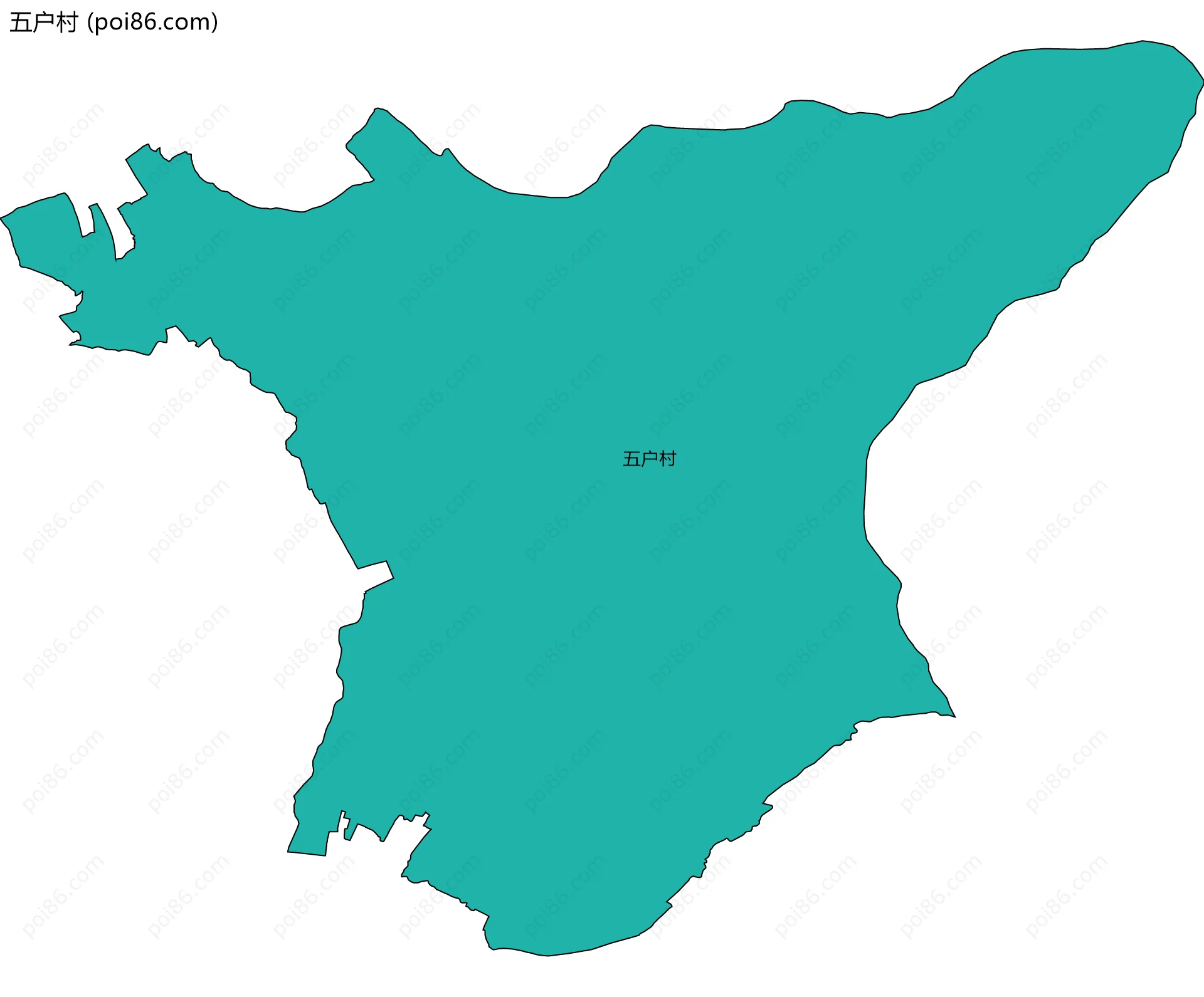 五户村边界地图