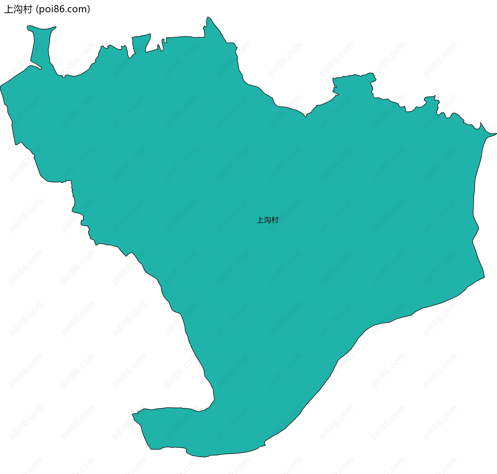 上沟村边界地图
