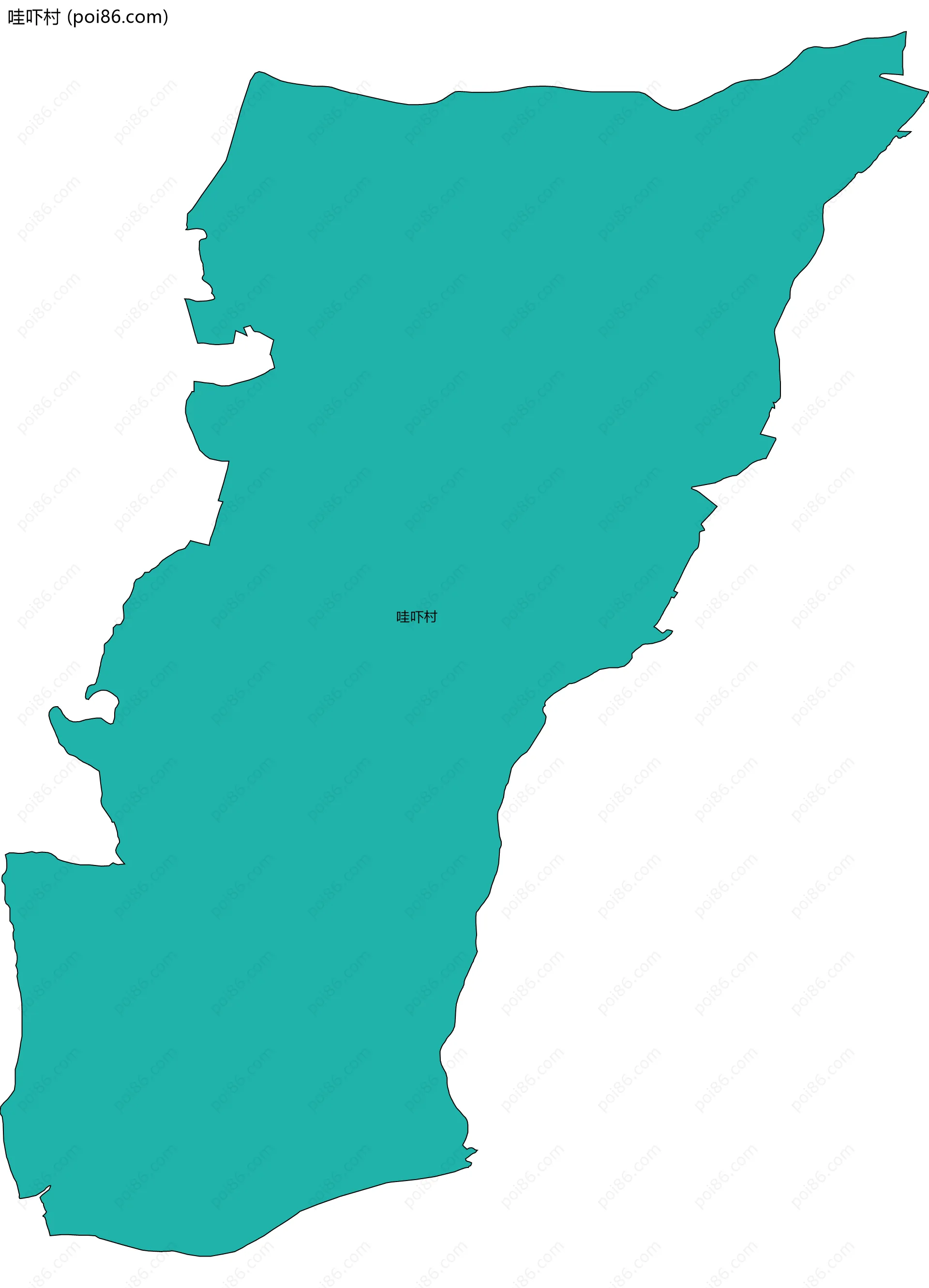 哇吓村边界地图