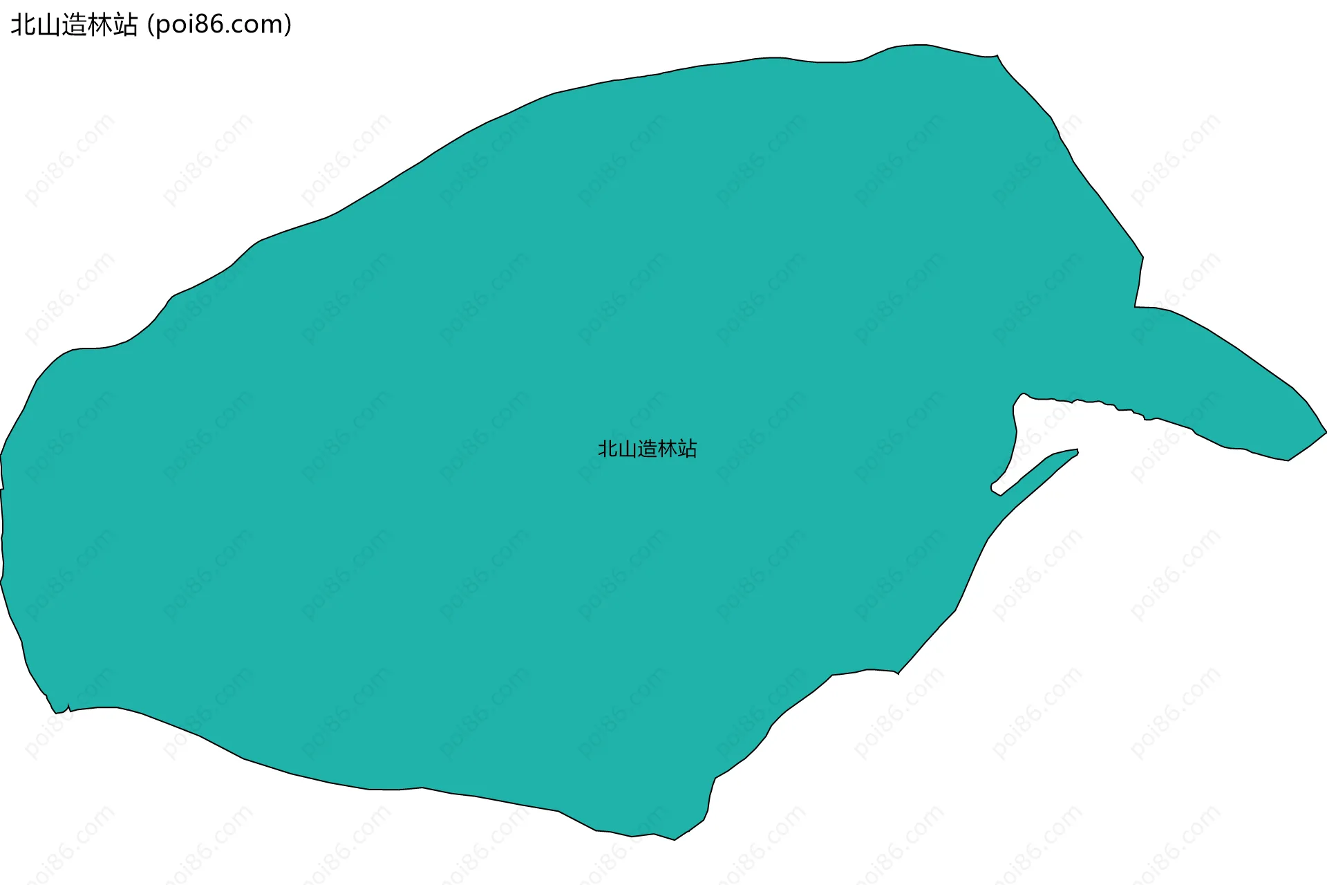 北山造林站边界地图