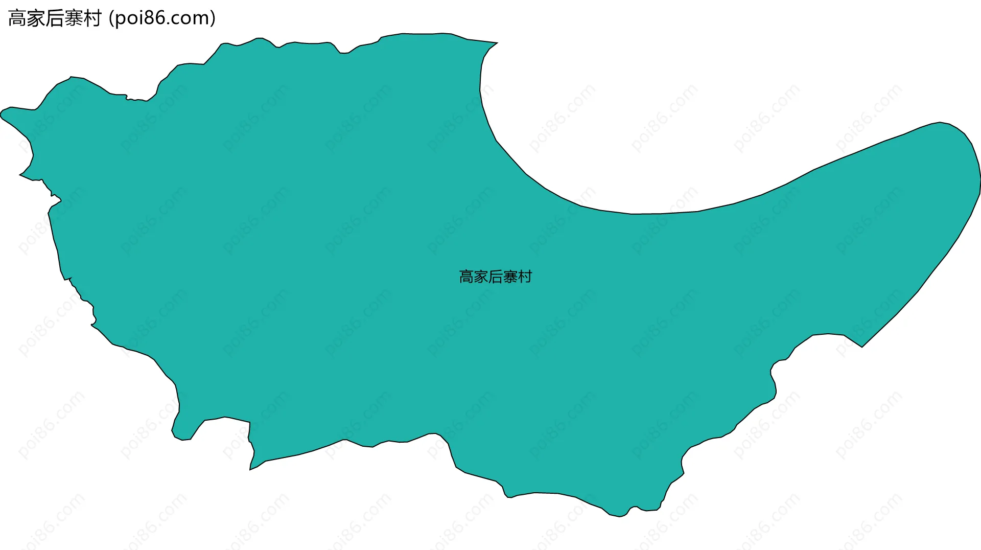 高家后寨村边界地图