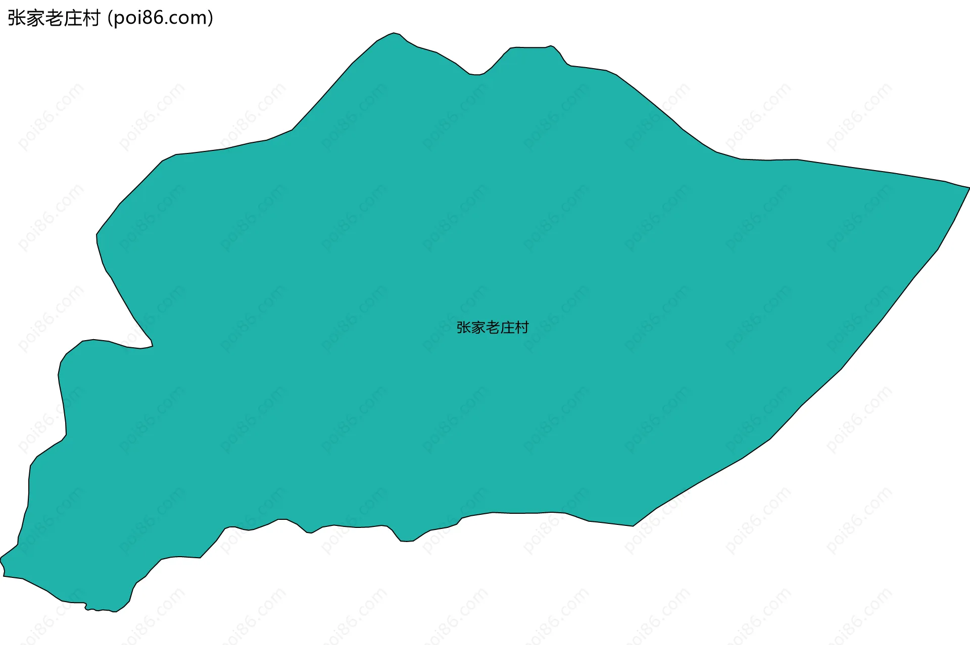 张家老庄村边界地图