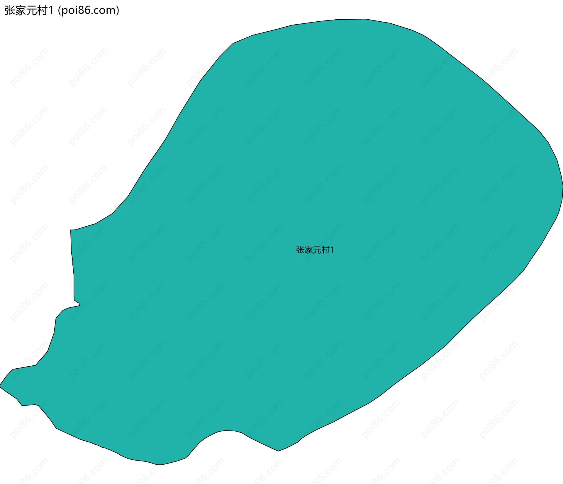 张家元村1边界地图