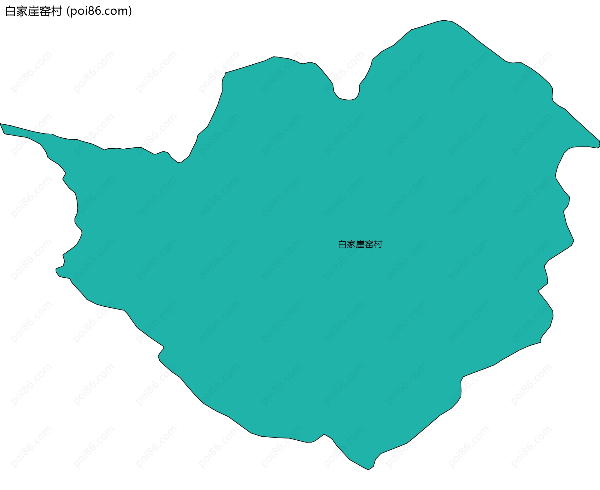 白家崖窑村边界地图