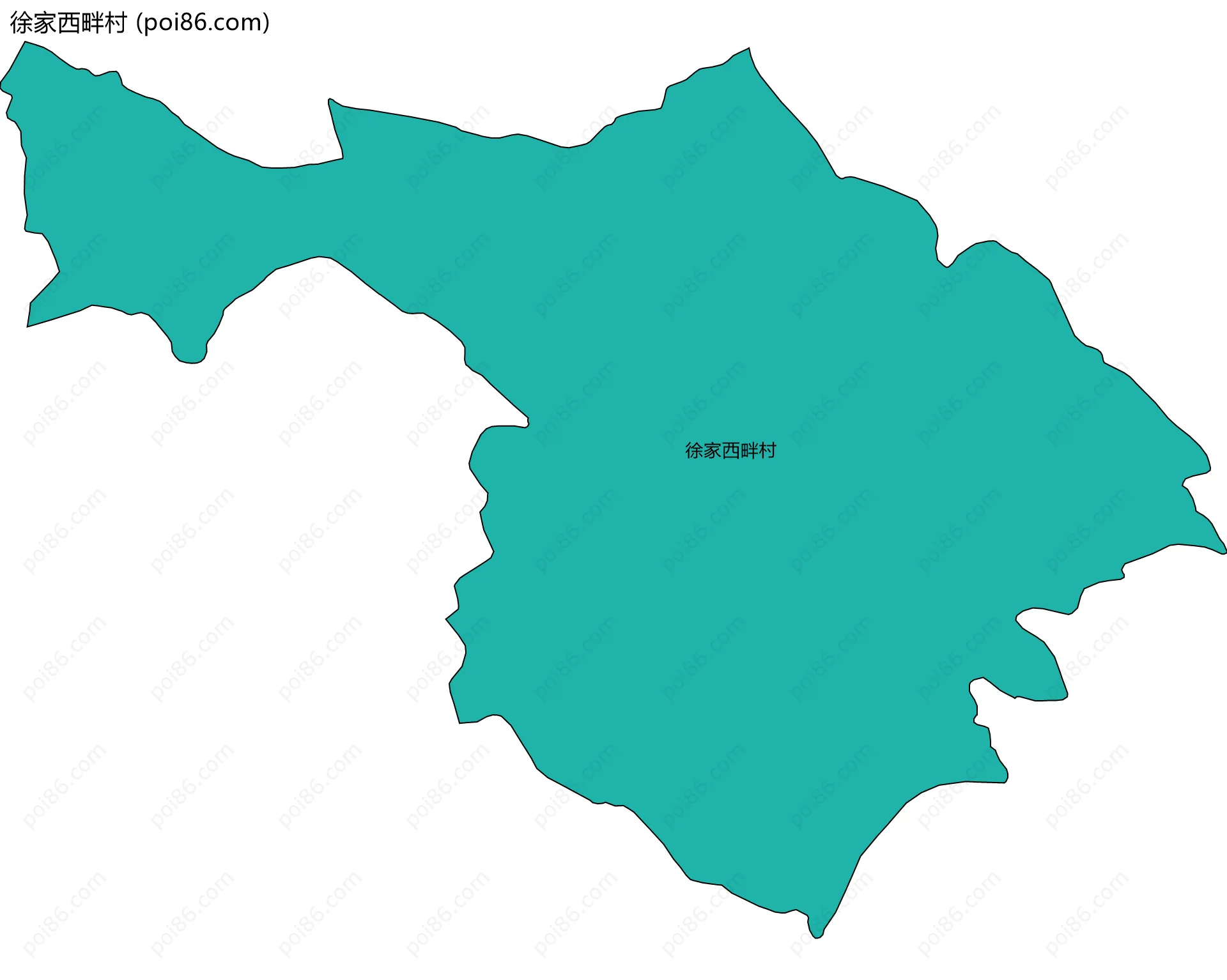 徐家西畔村边界地图