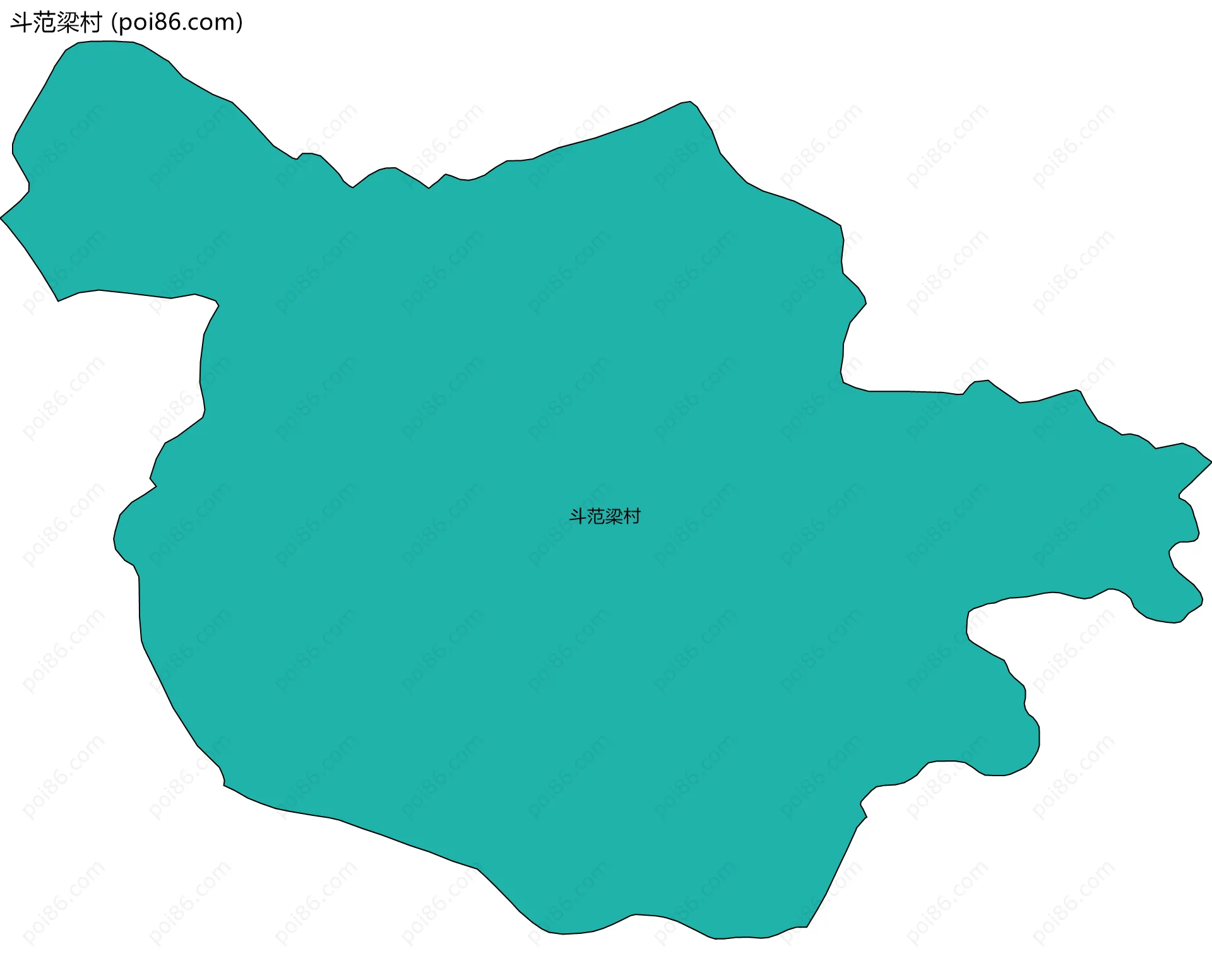斗范梁村边界地图