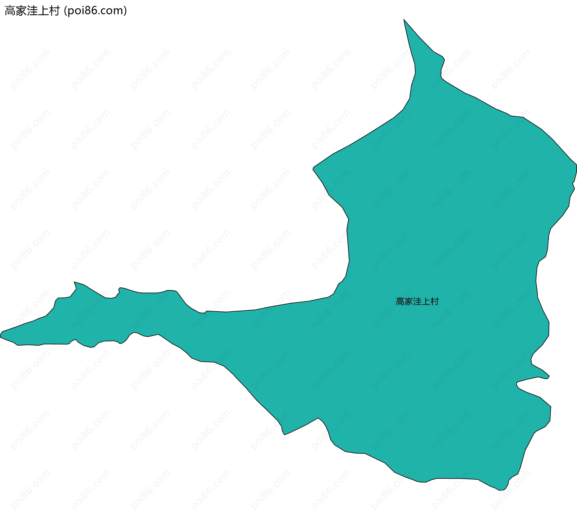 高家洼上村边界地图