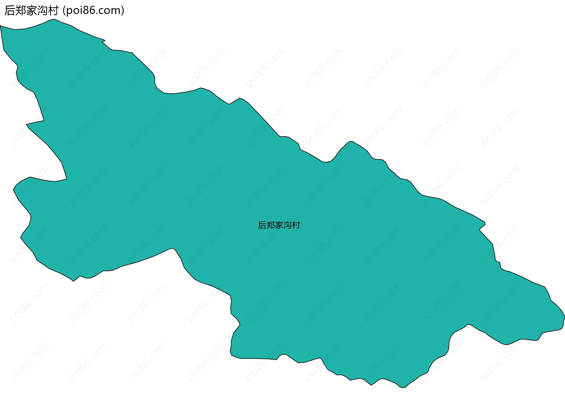 后郑家沟村边界地图