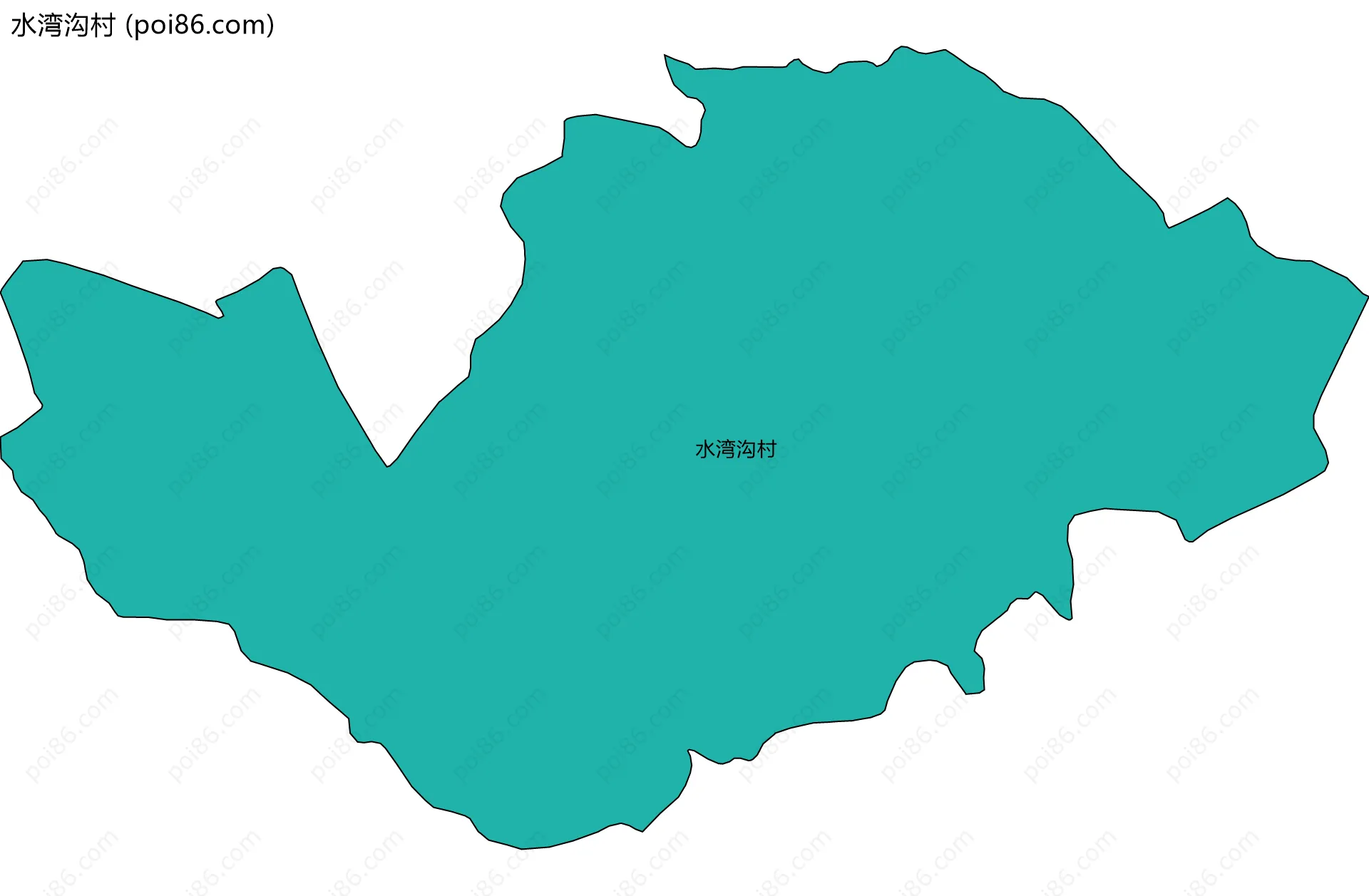 水湾沟村边界地图