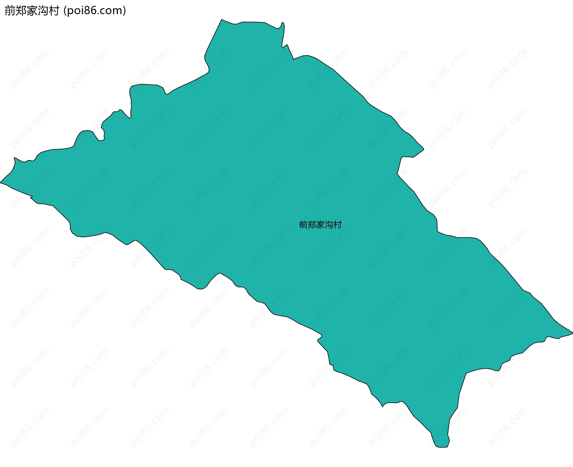 前郑家沟村边界地图