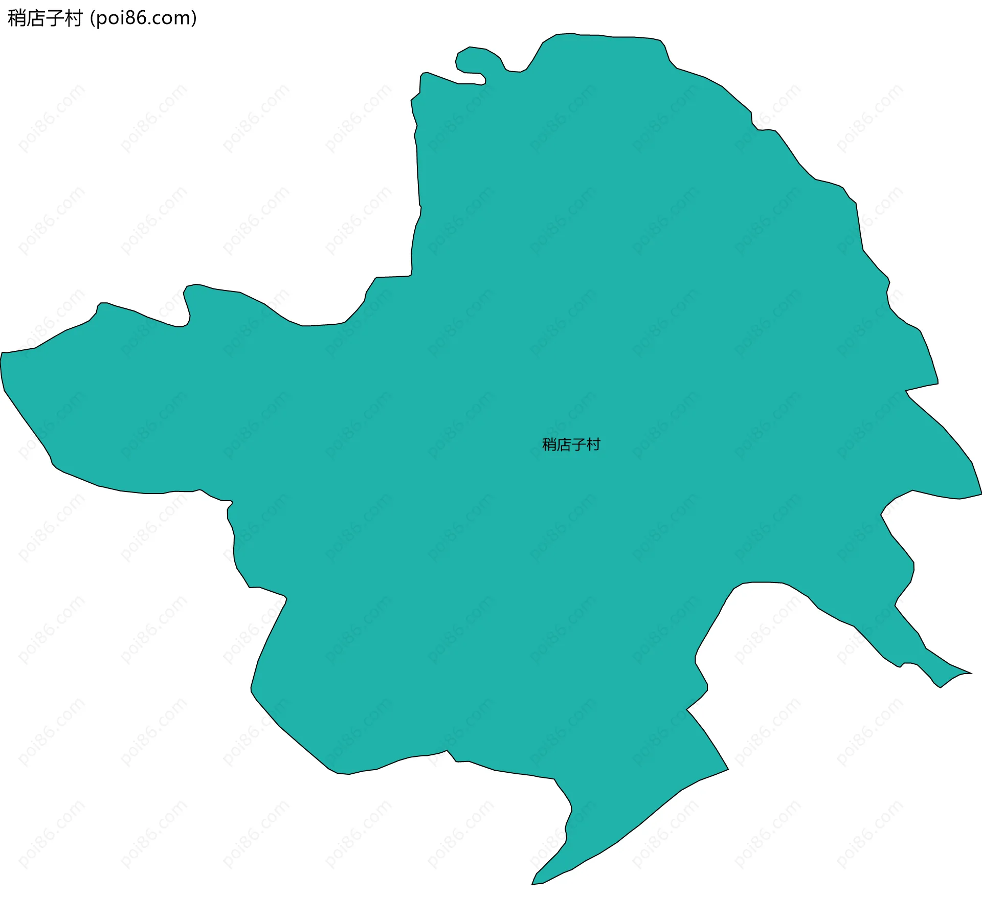 稍店子村边界地图