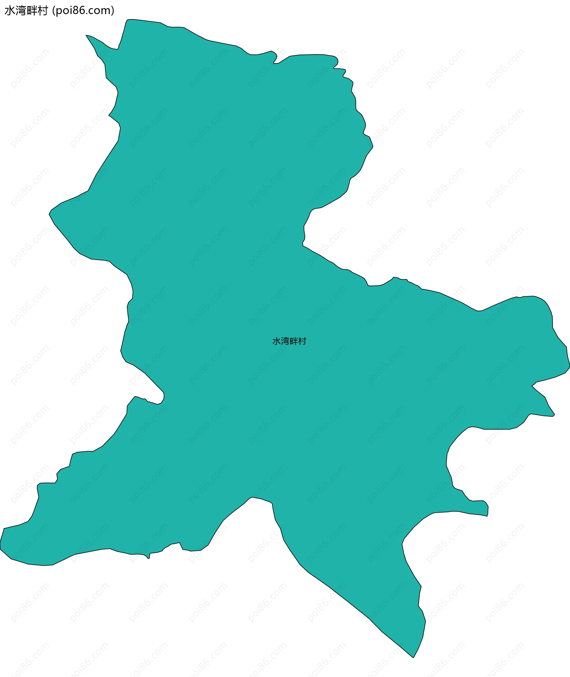 水湾畔村边界地图