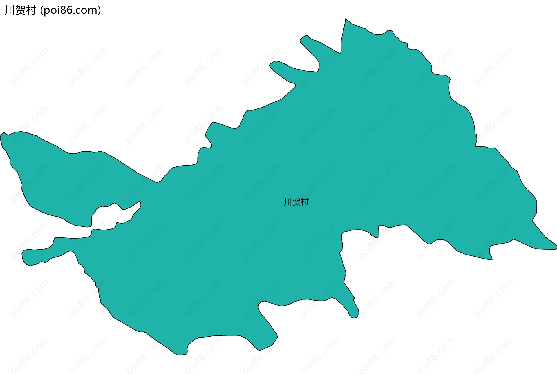 川贺村边界地图