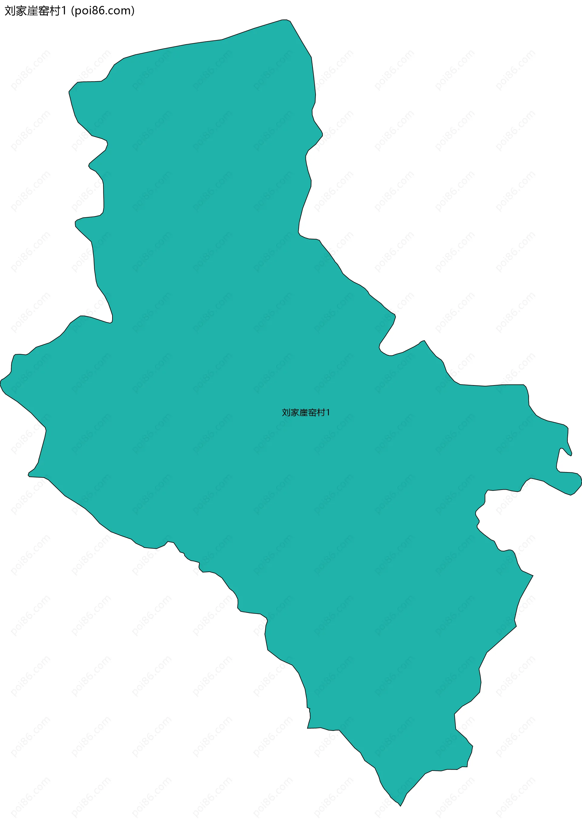 刘家崖窑村1边界地图