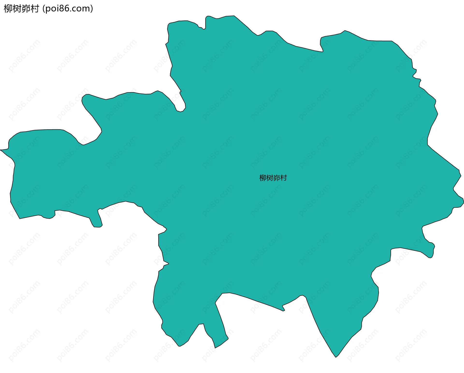 柳树峁村边界地图