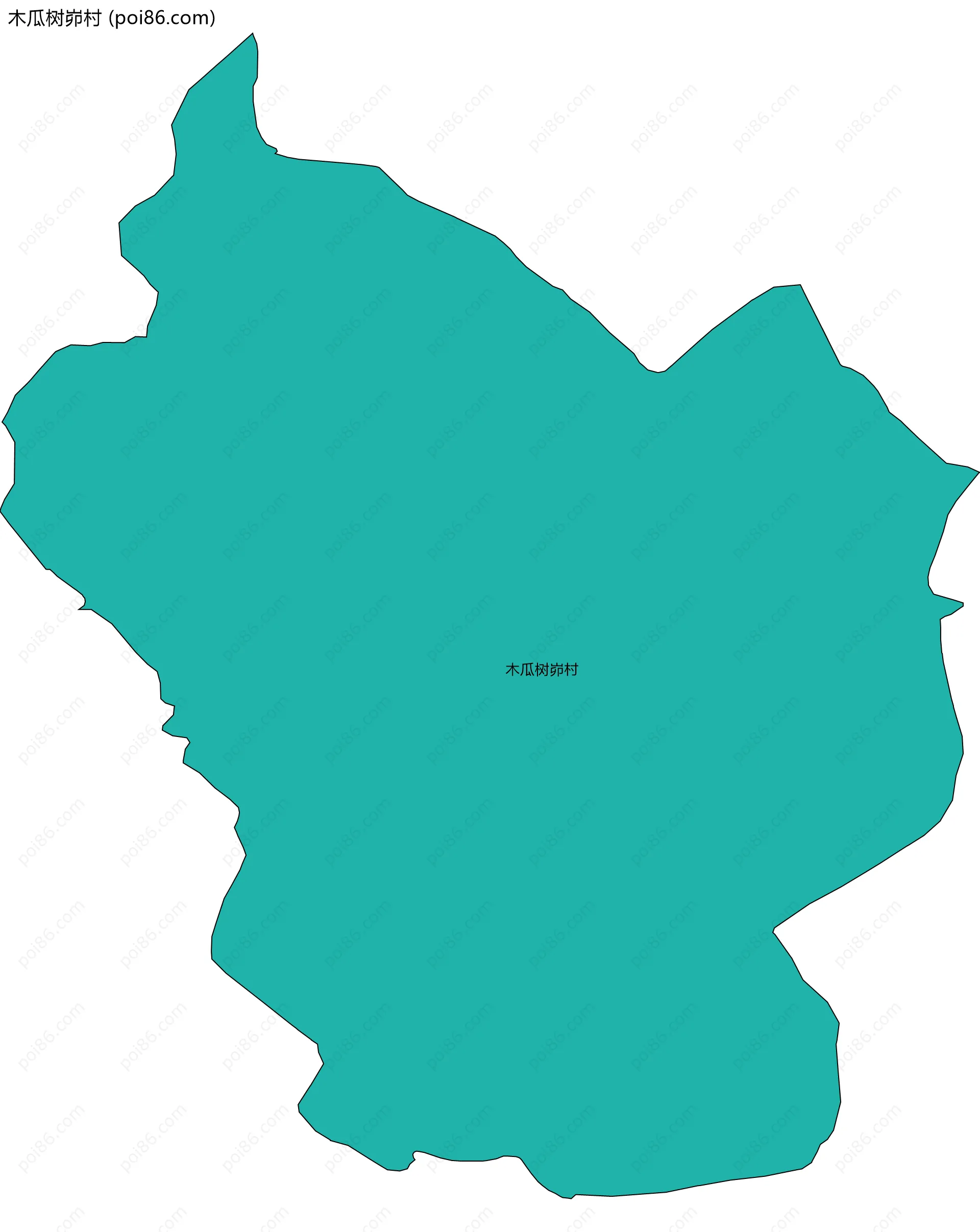 木瓜树峁村边界地图