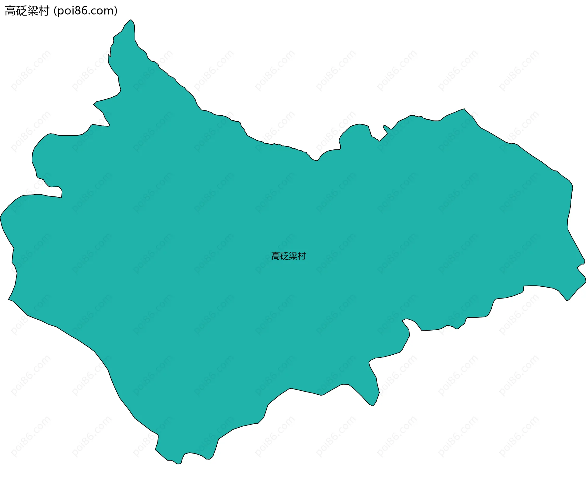 高砭梁村边界地图