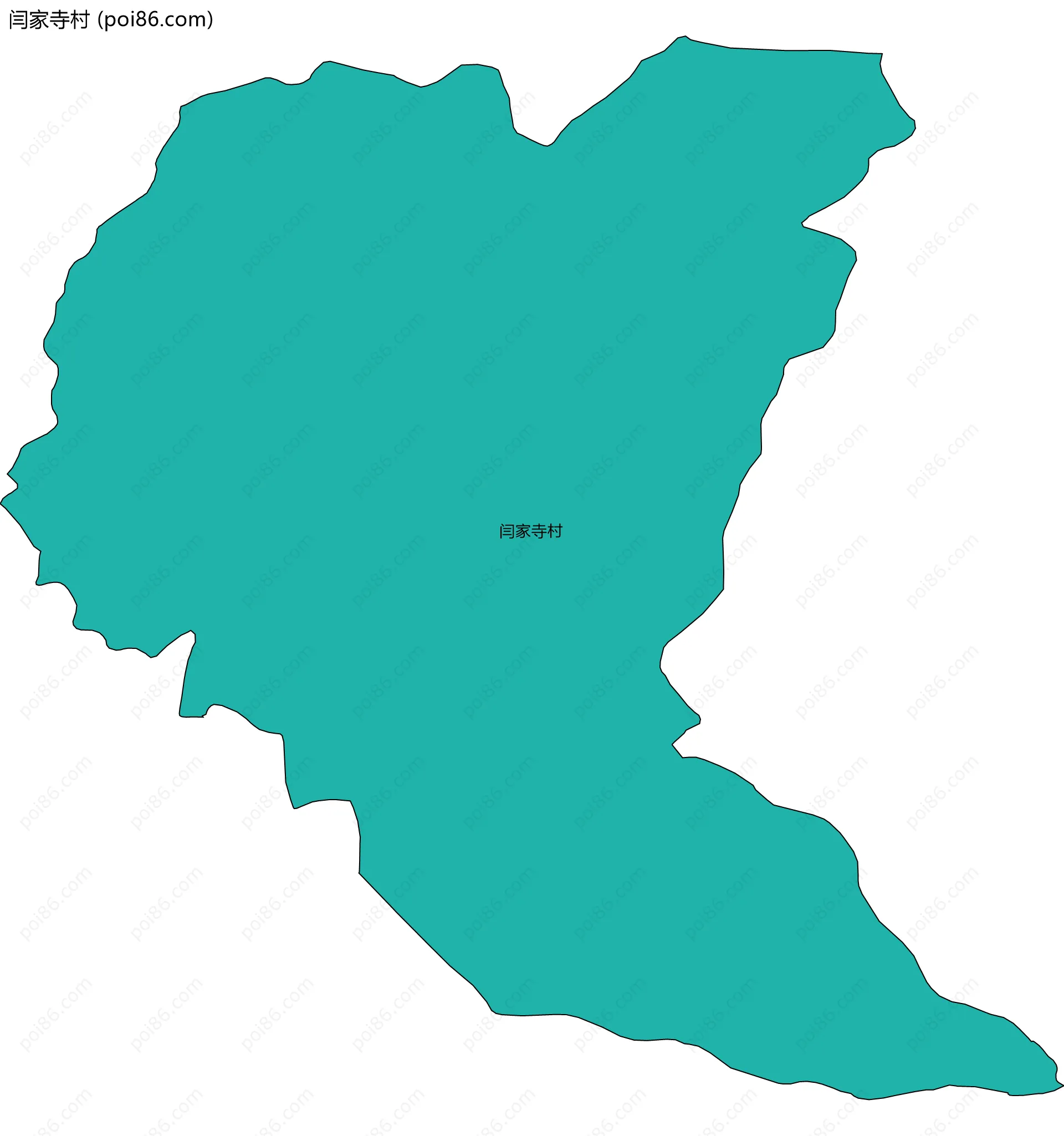 闫家寺村边界地图