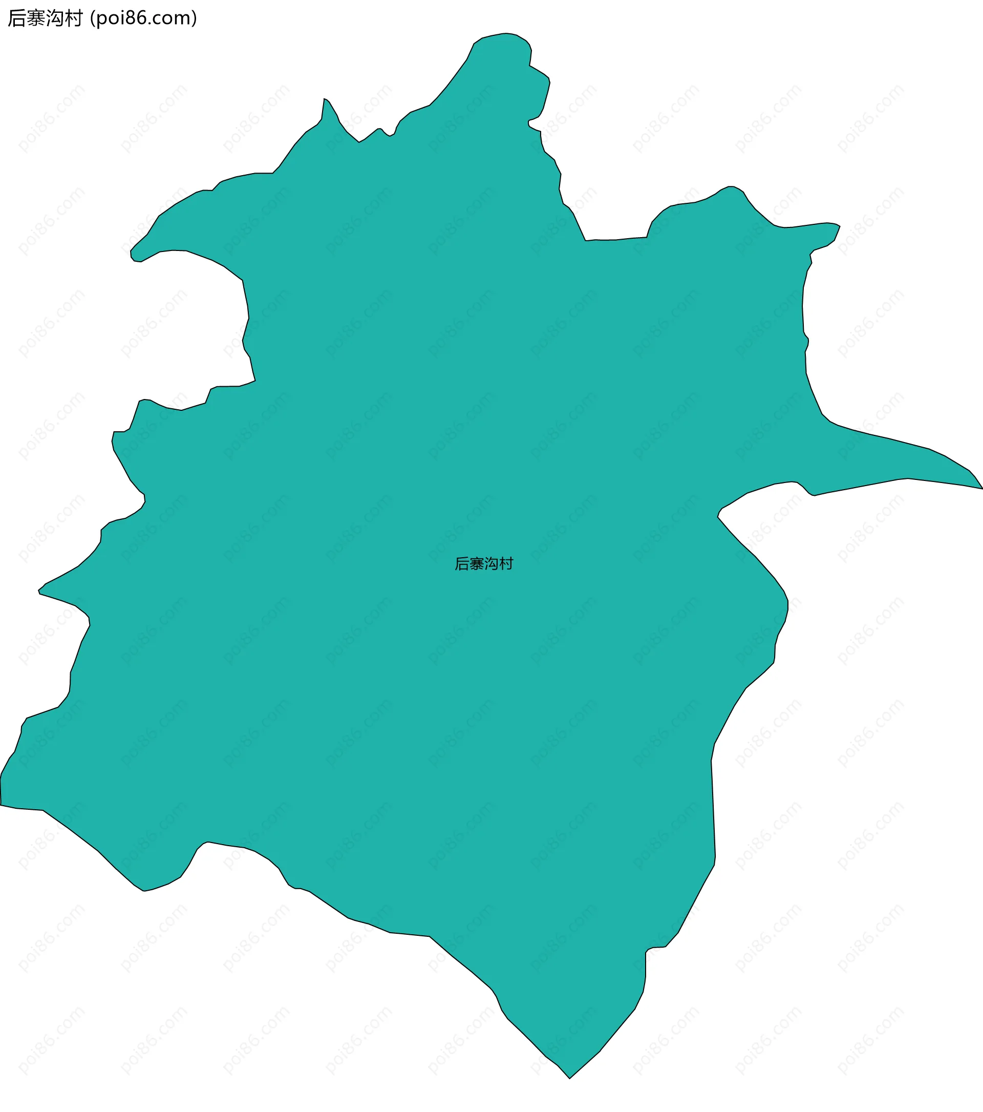 后寨沟村边界地图