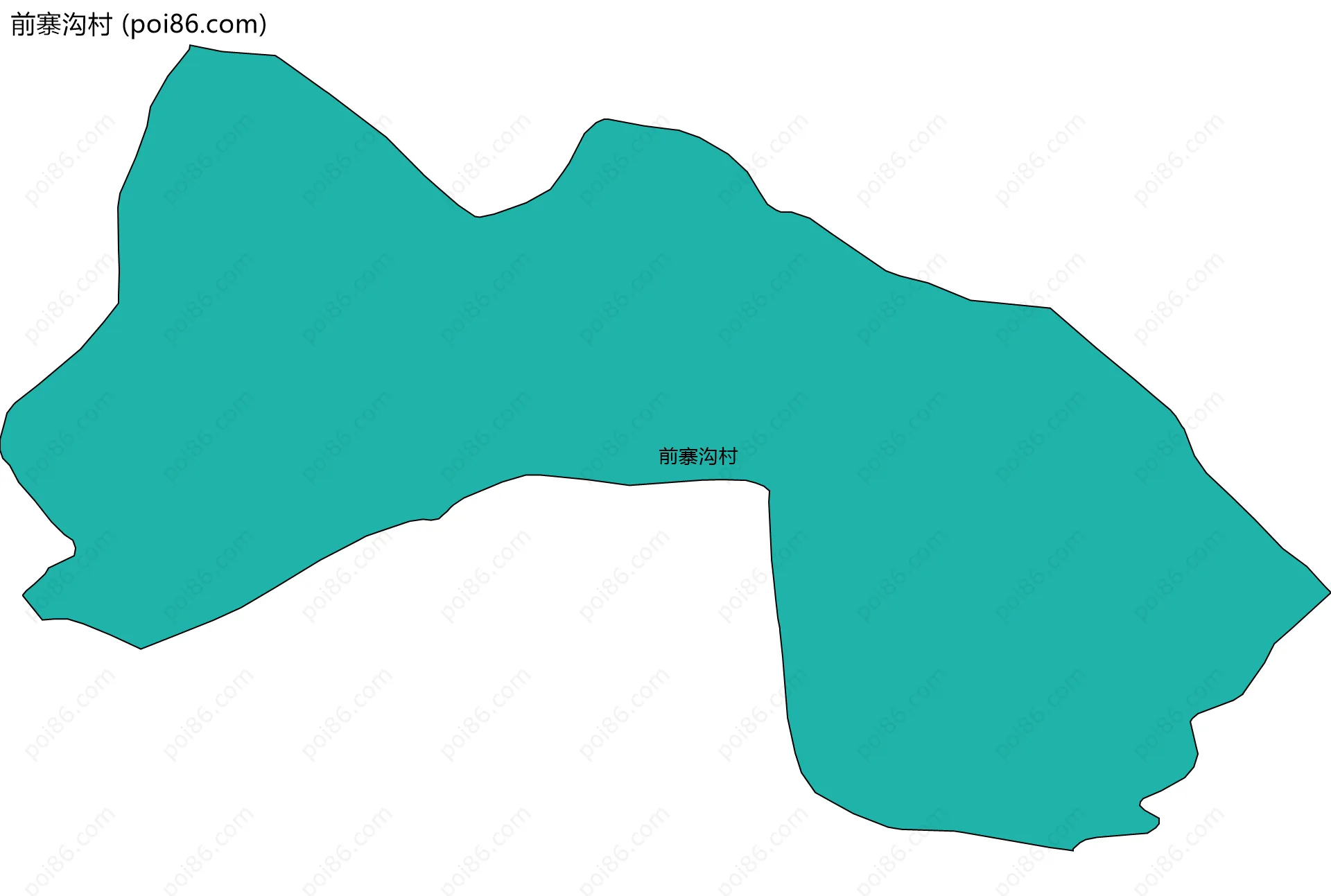 前寨沟村边界地图