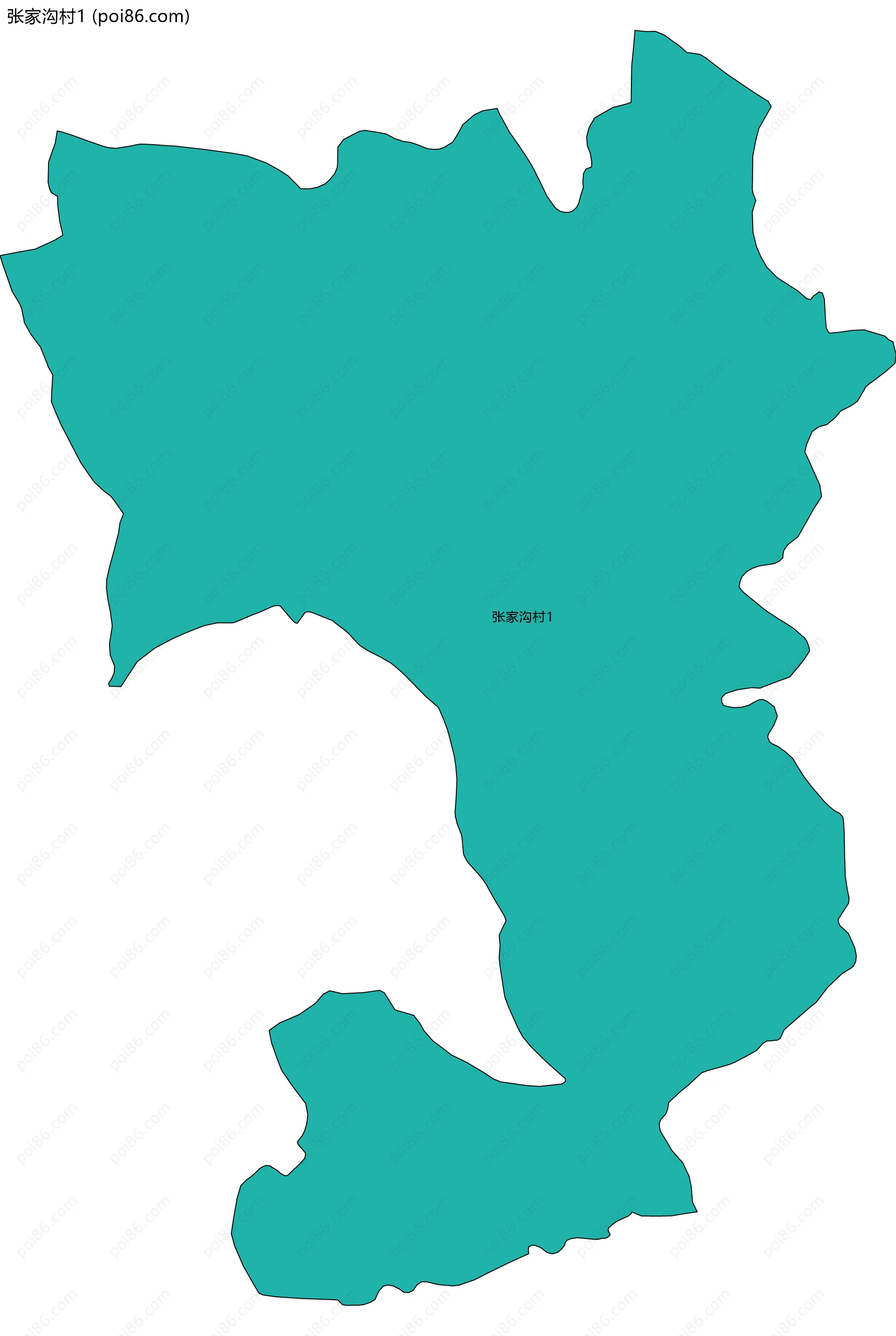 张家沟村1边界地图