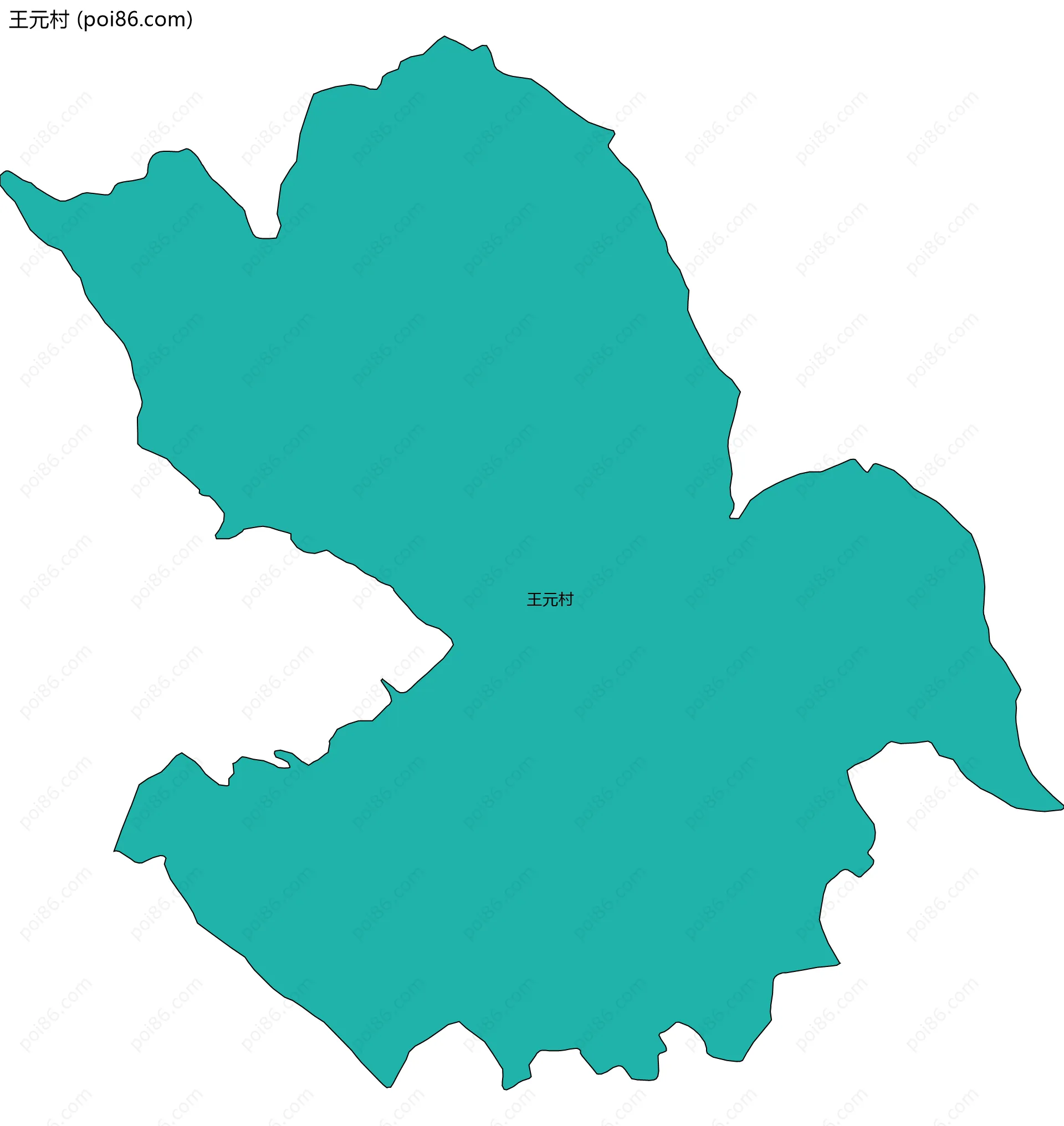 王元村边界地图