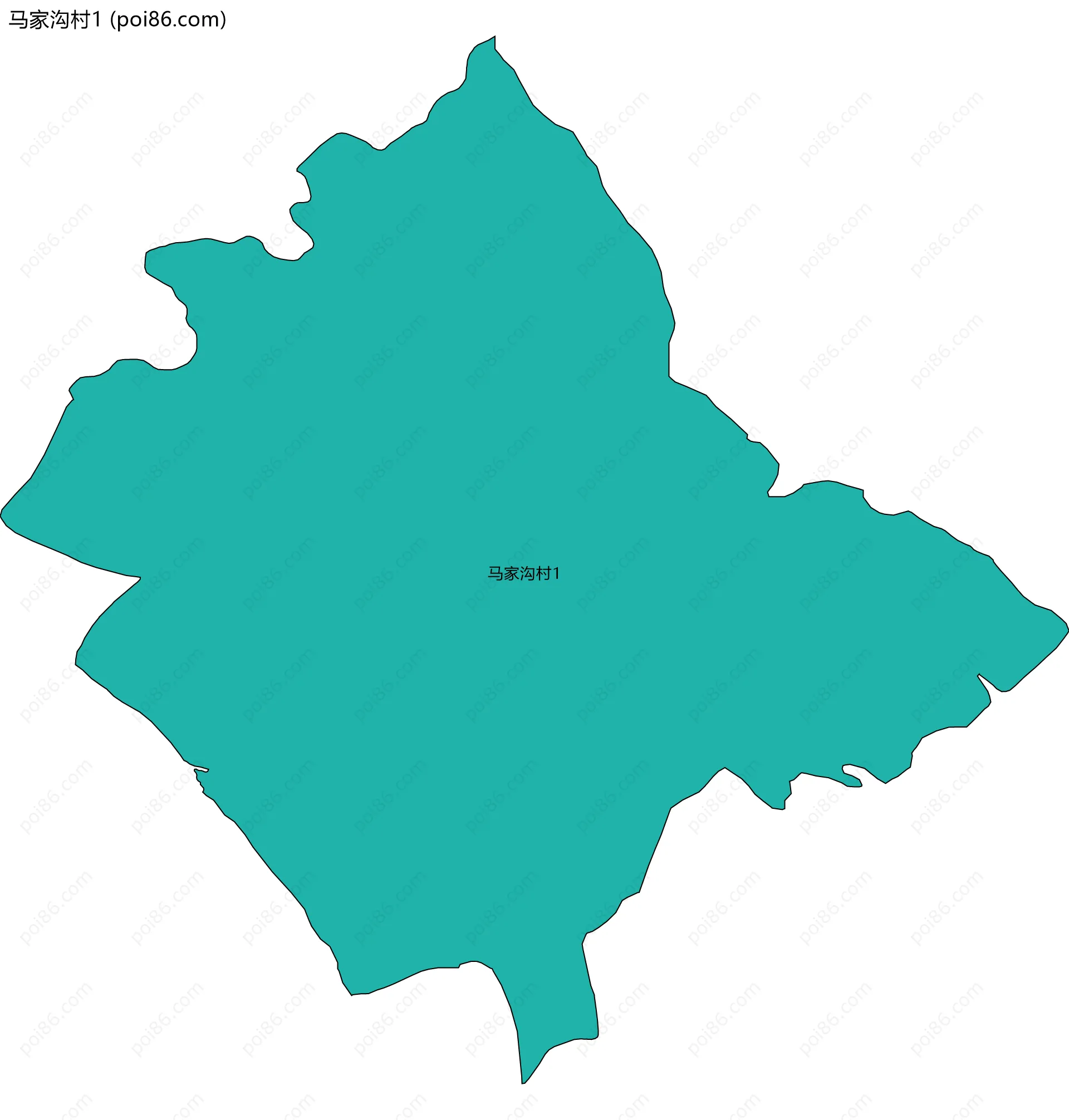 马家沟村1边界地图