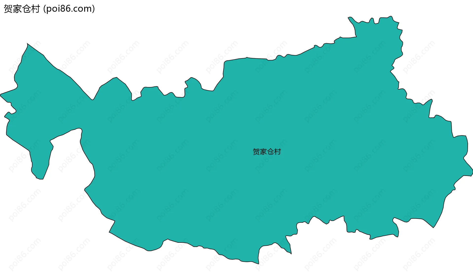 贺家仓村边界地图