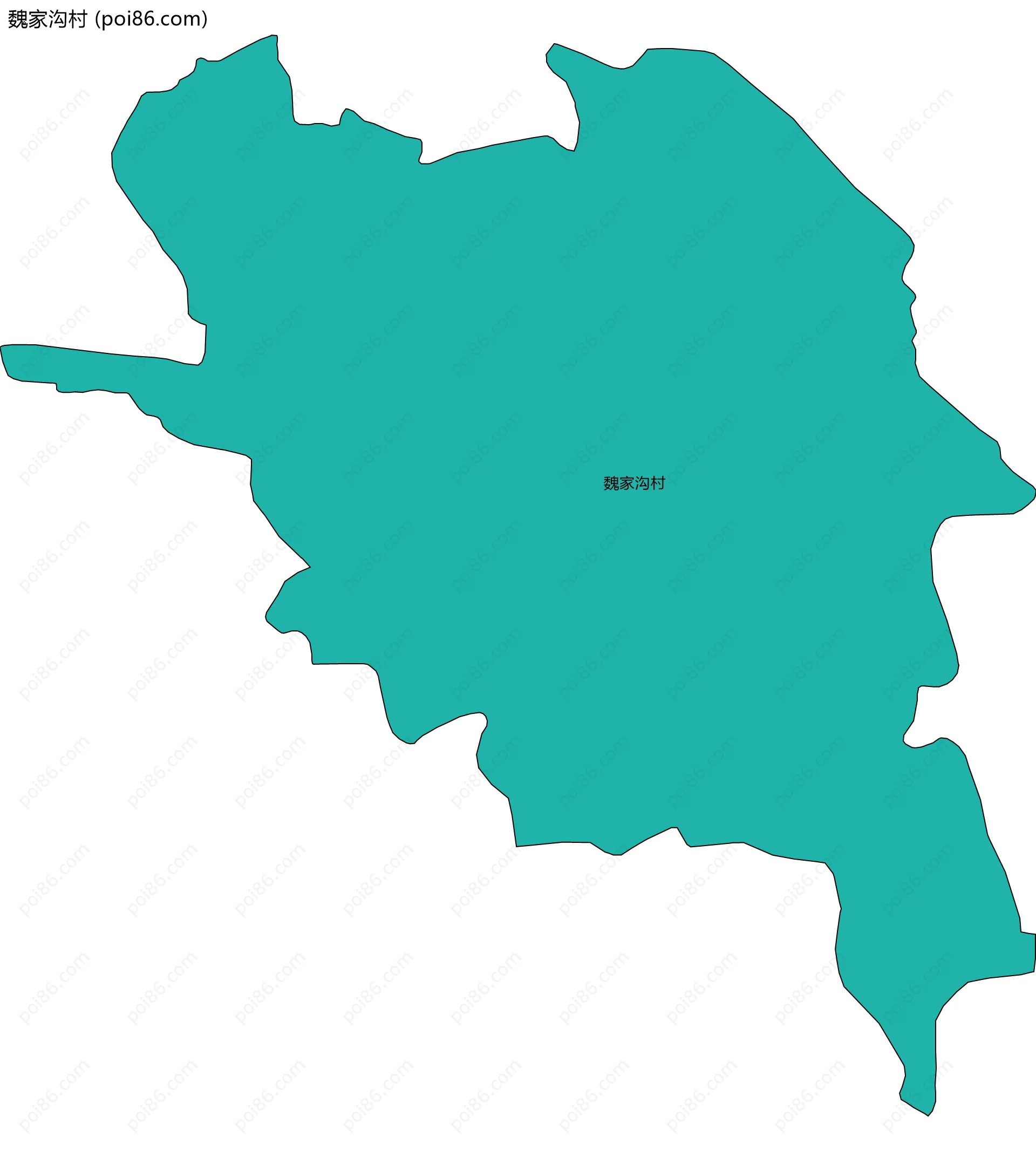 魏家沟村边界地图