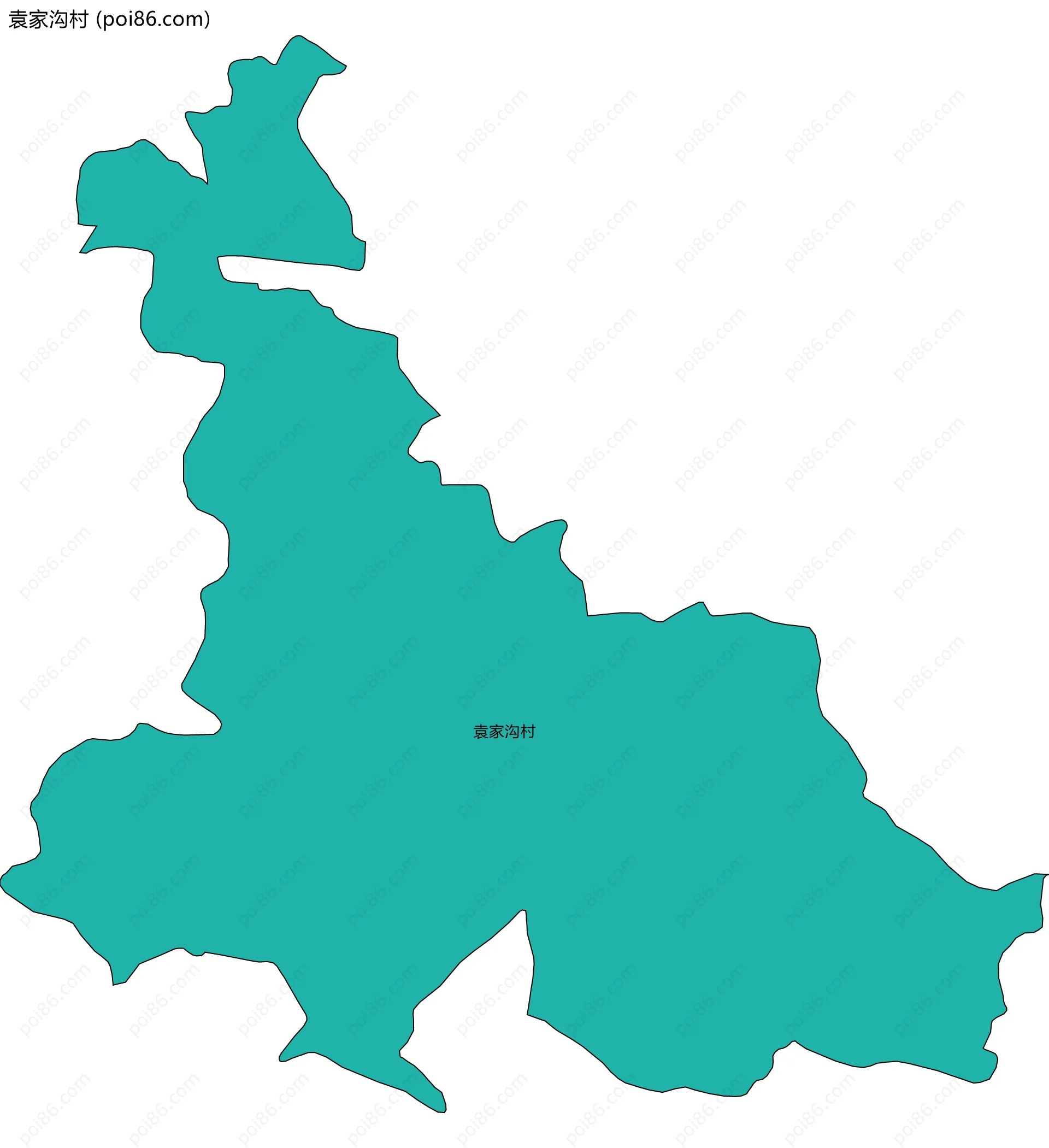 袁家沟村边界地图