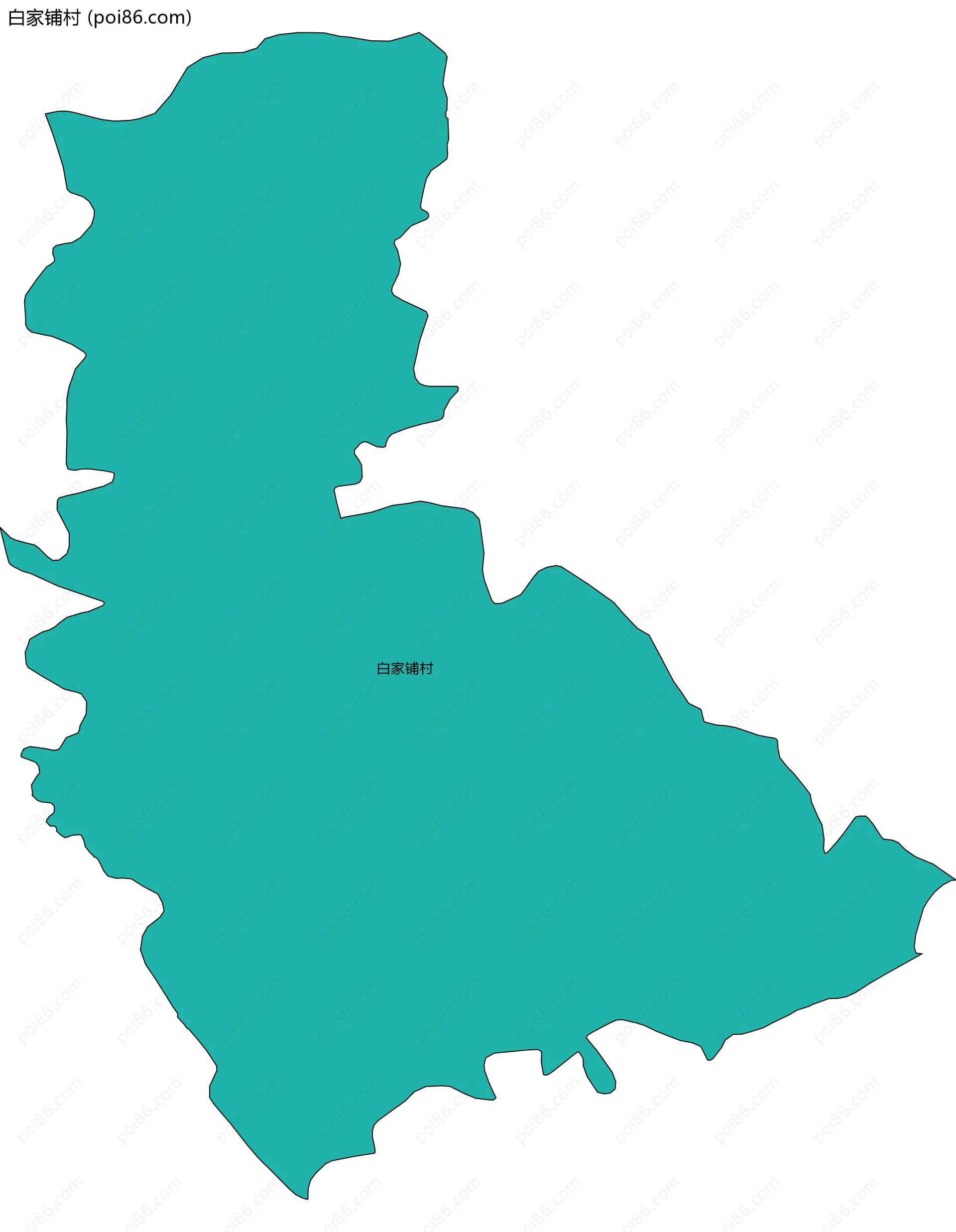 白家铺村边界地图