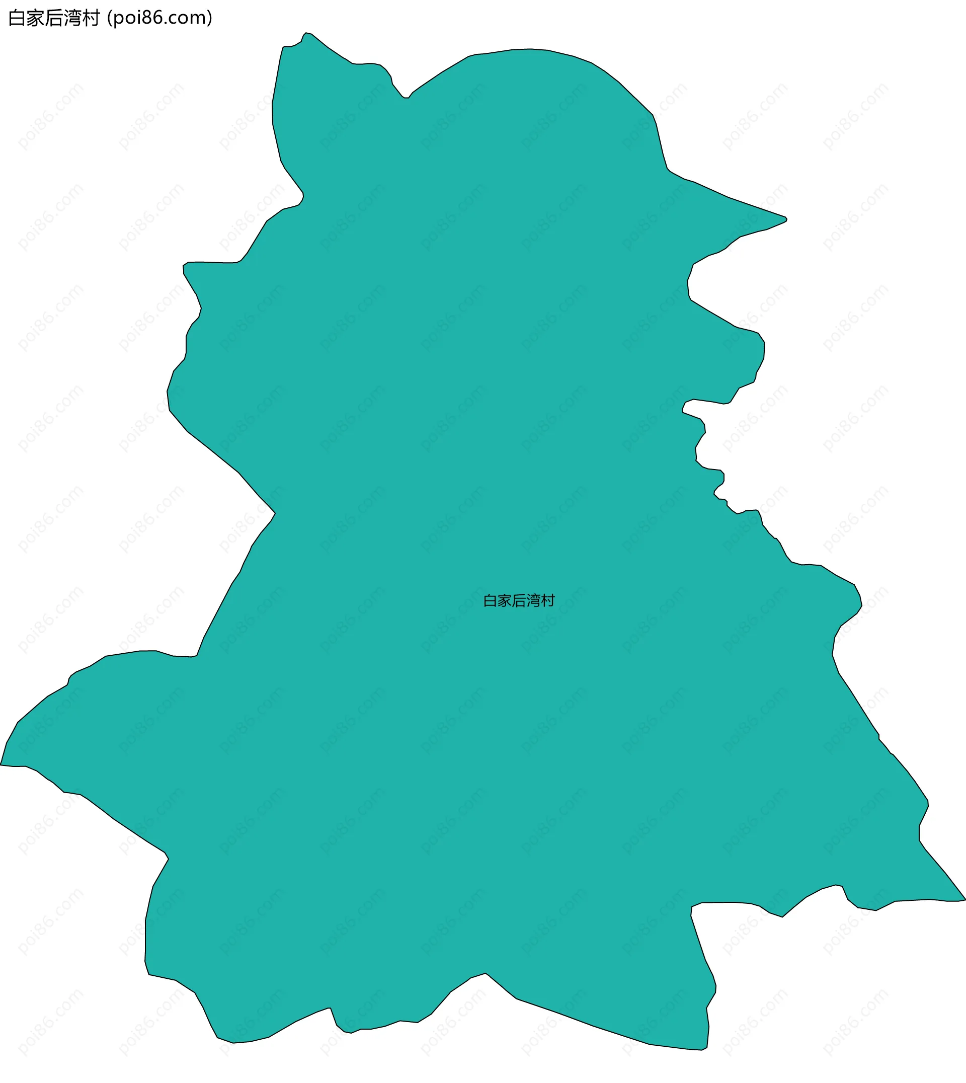 白家后湾村边界地图