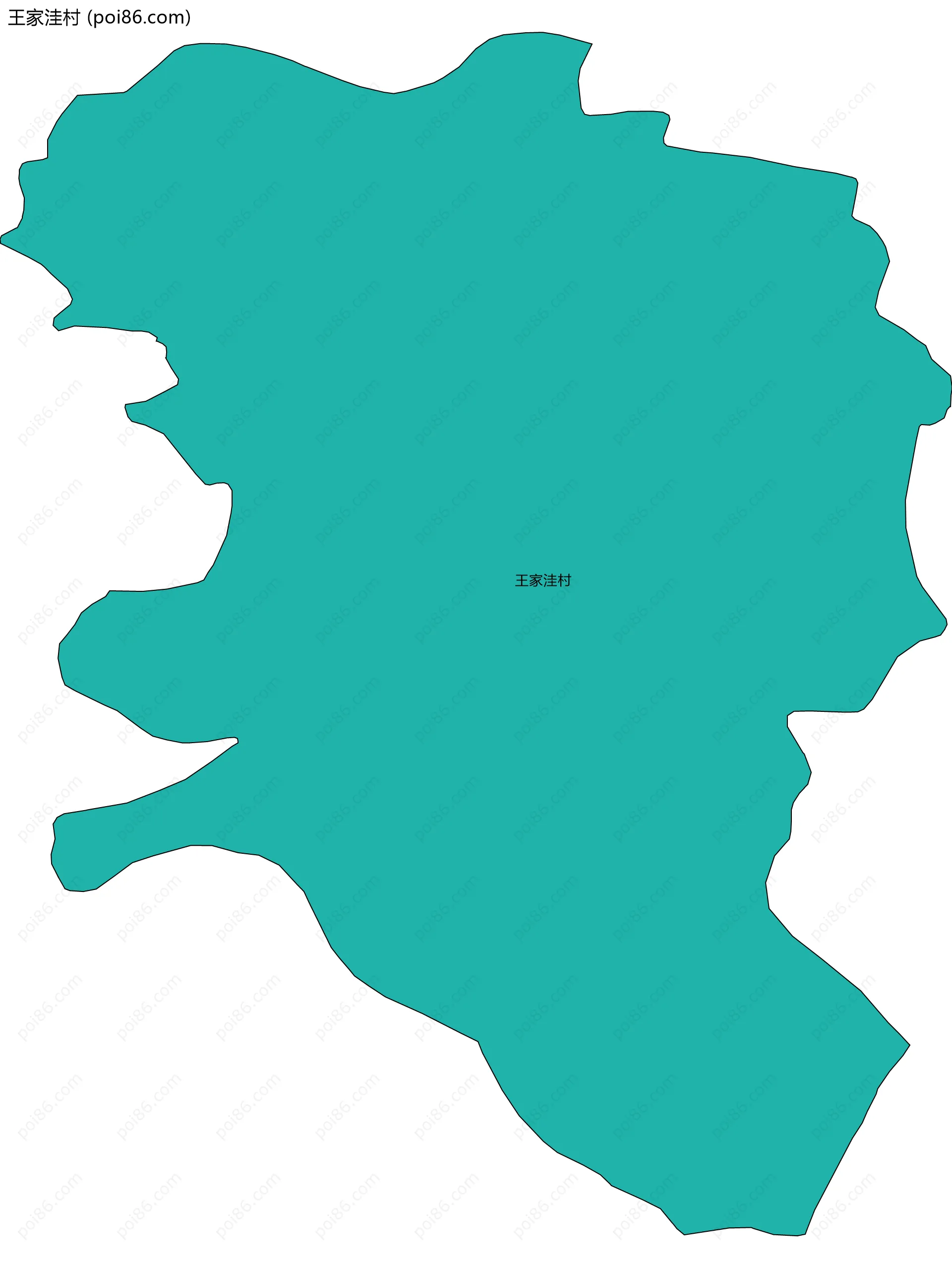 王家洼村边界地图