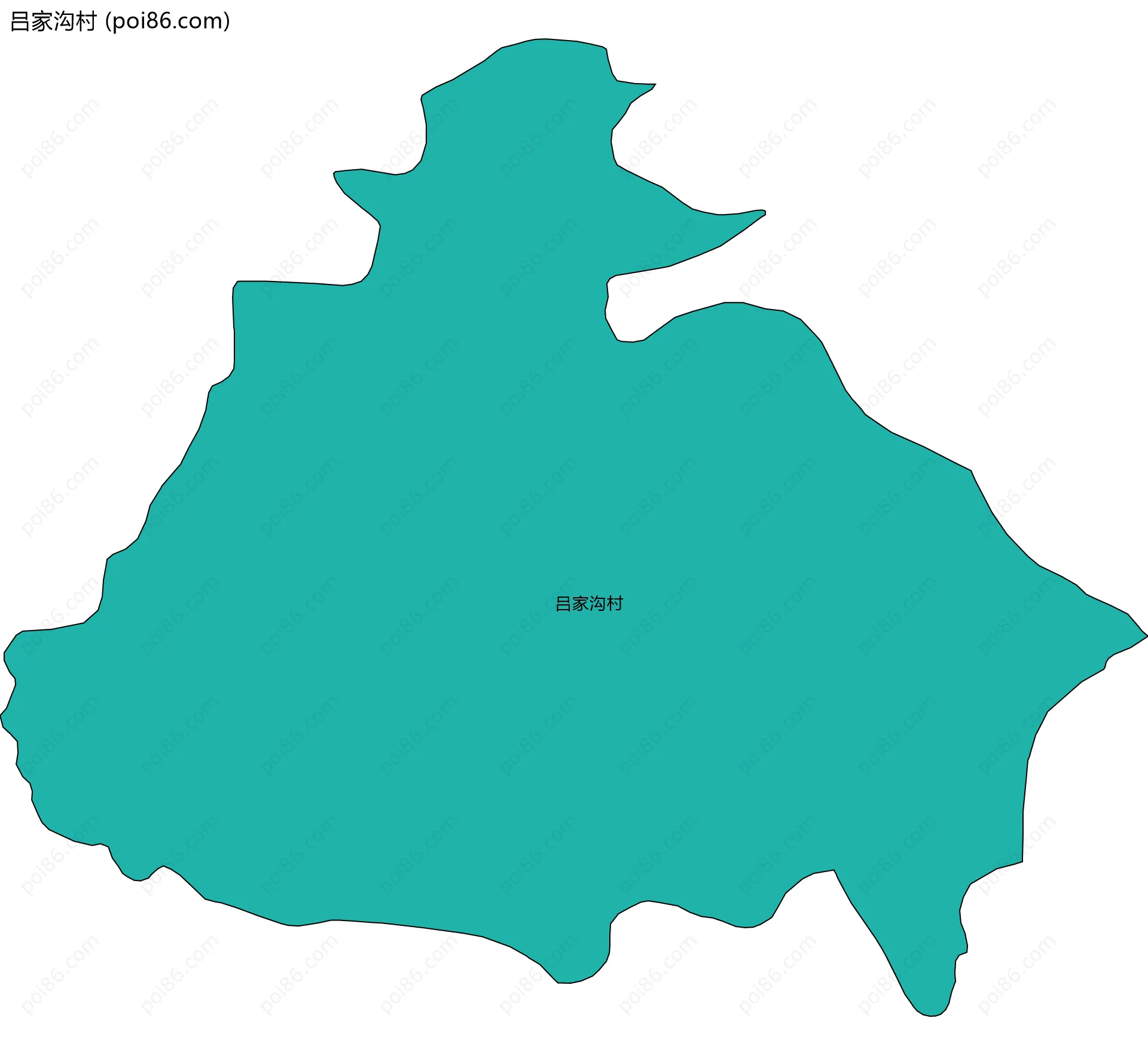 吕家沟村边界地图