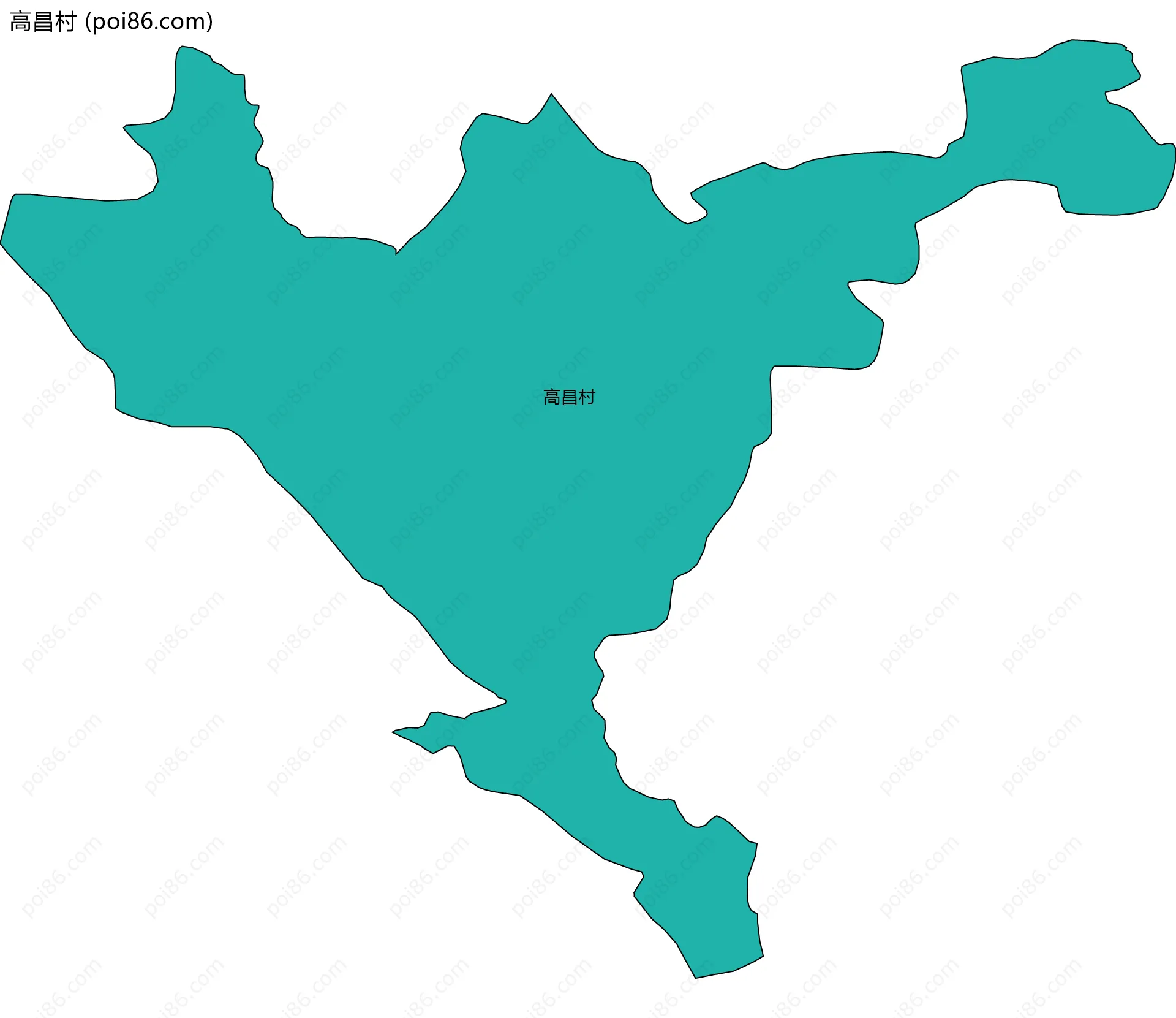 高昌村边界地图