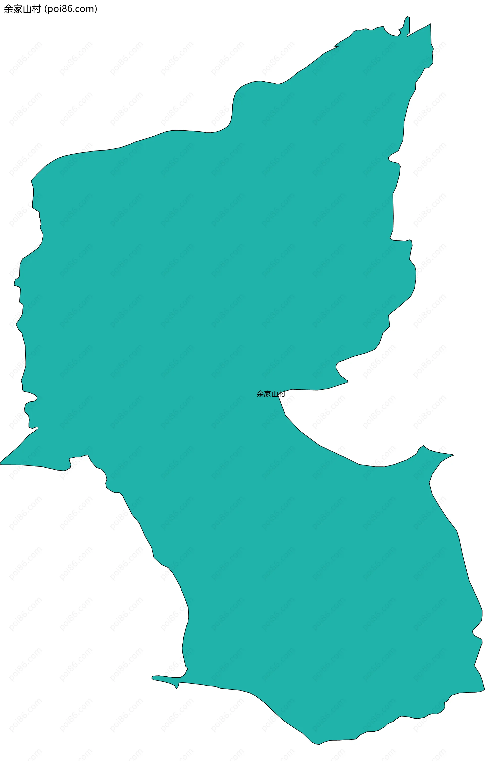 余家山村边界地图