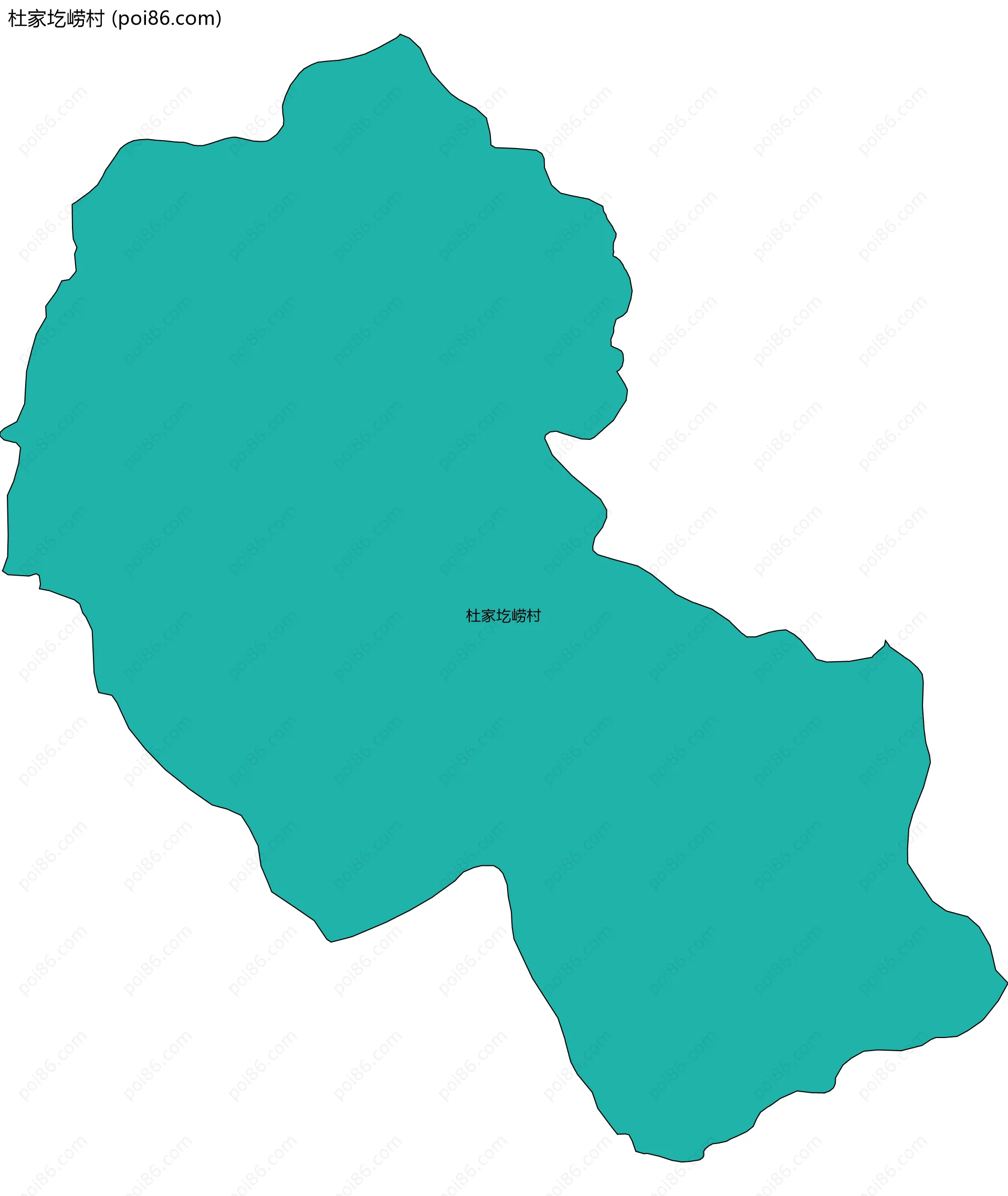 杜家圪崂村边界地图