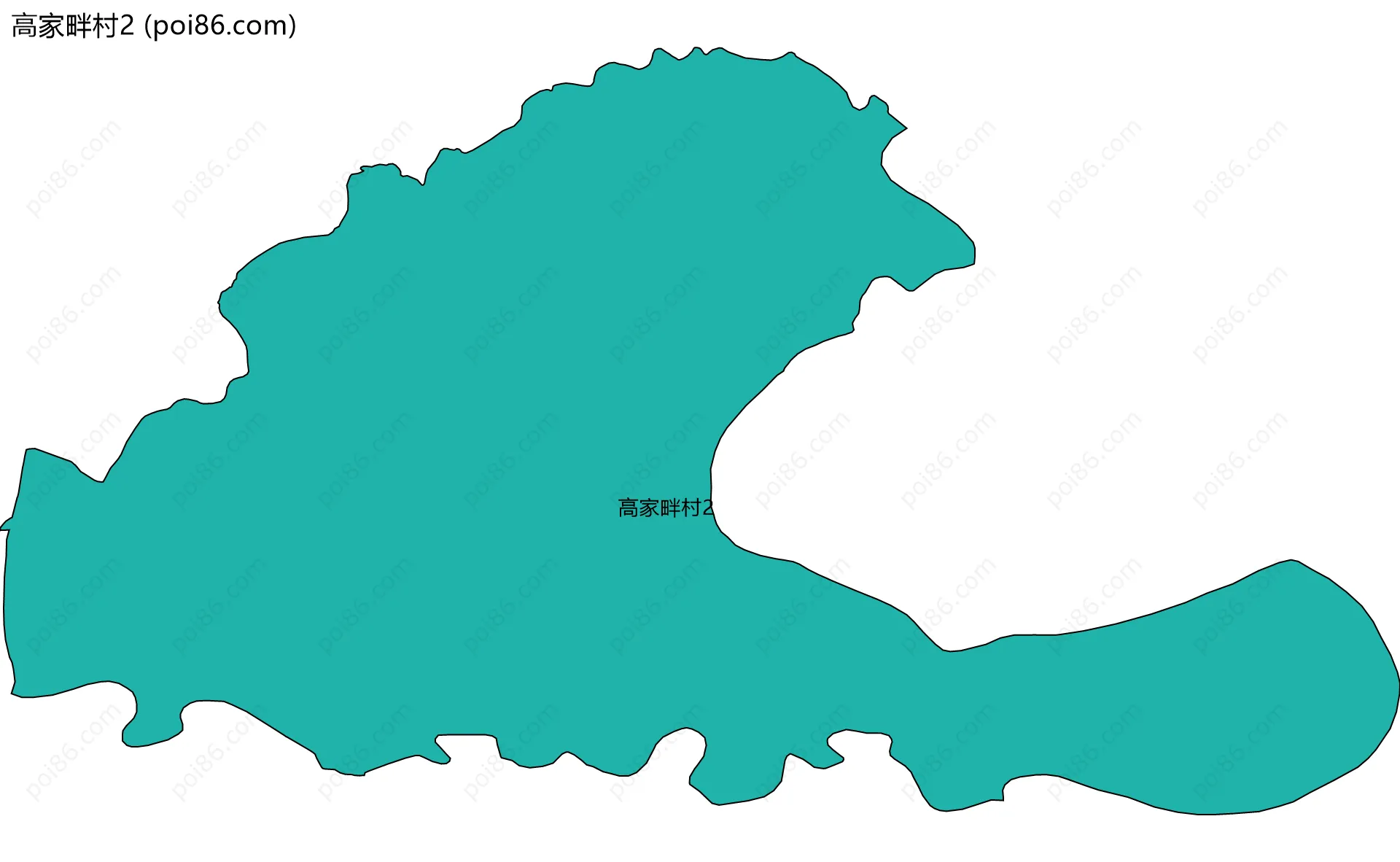 高家畔村2边界地图