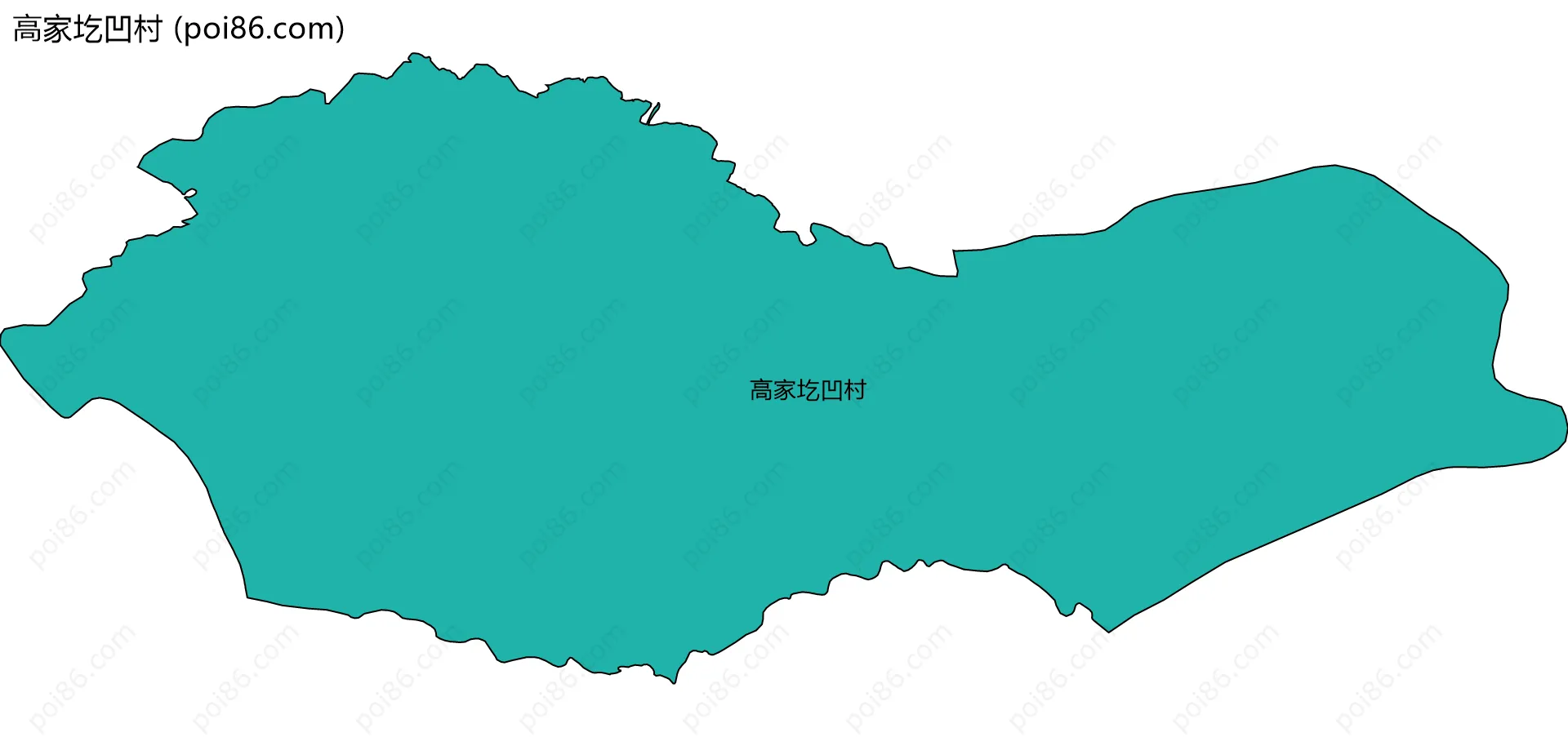高家圪凹村边界地图