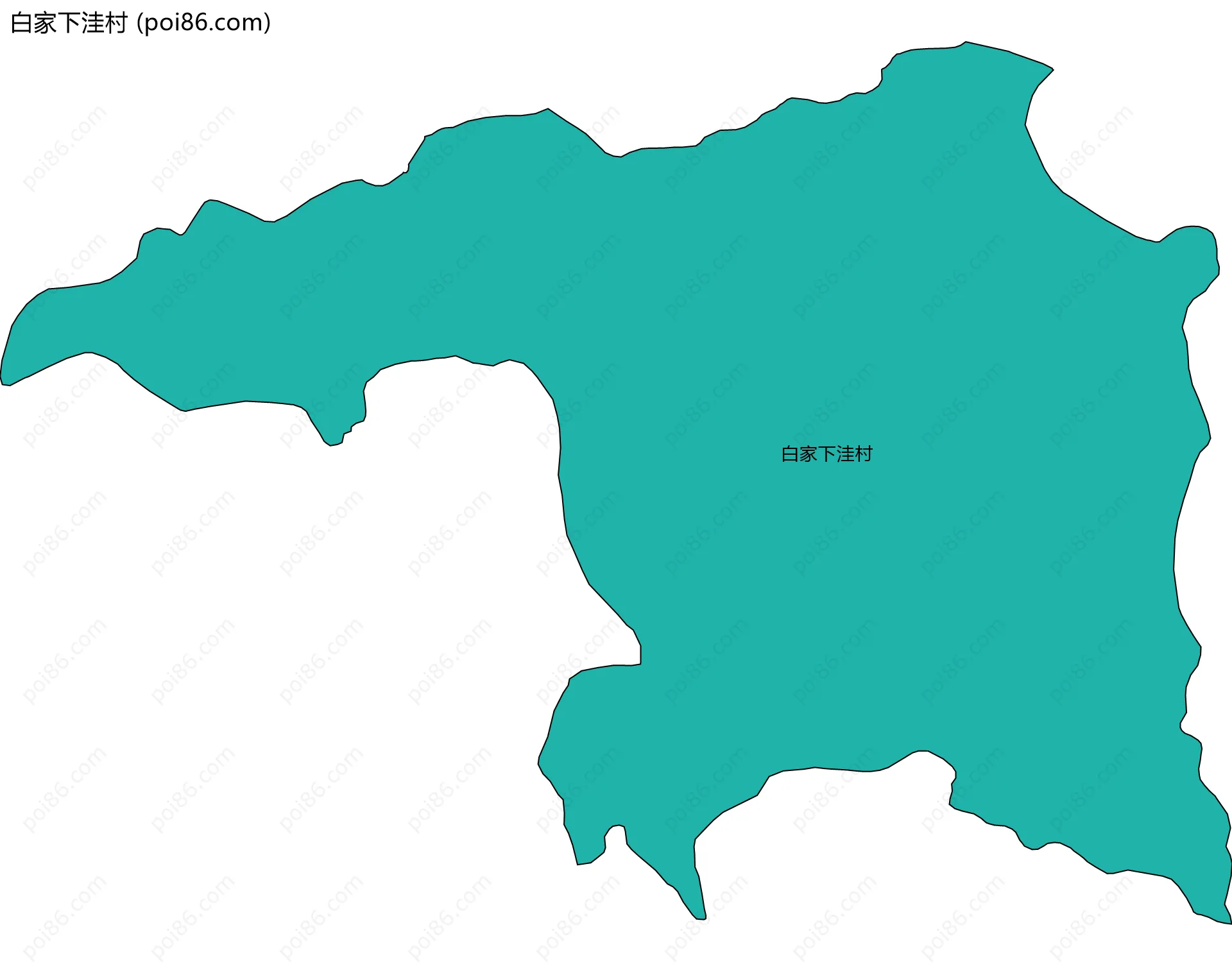 白家下洼村边界地图