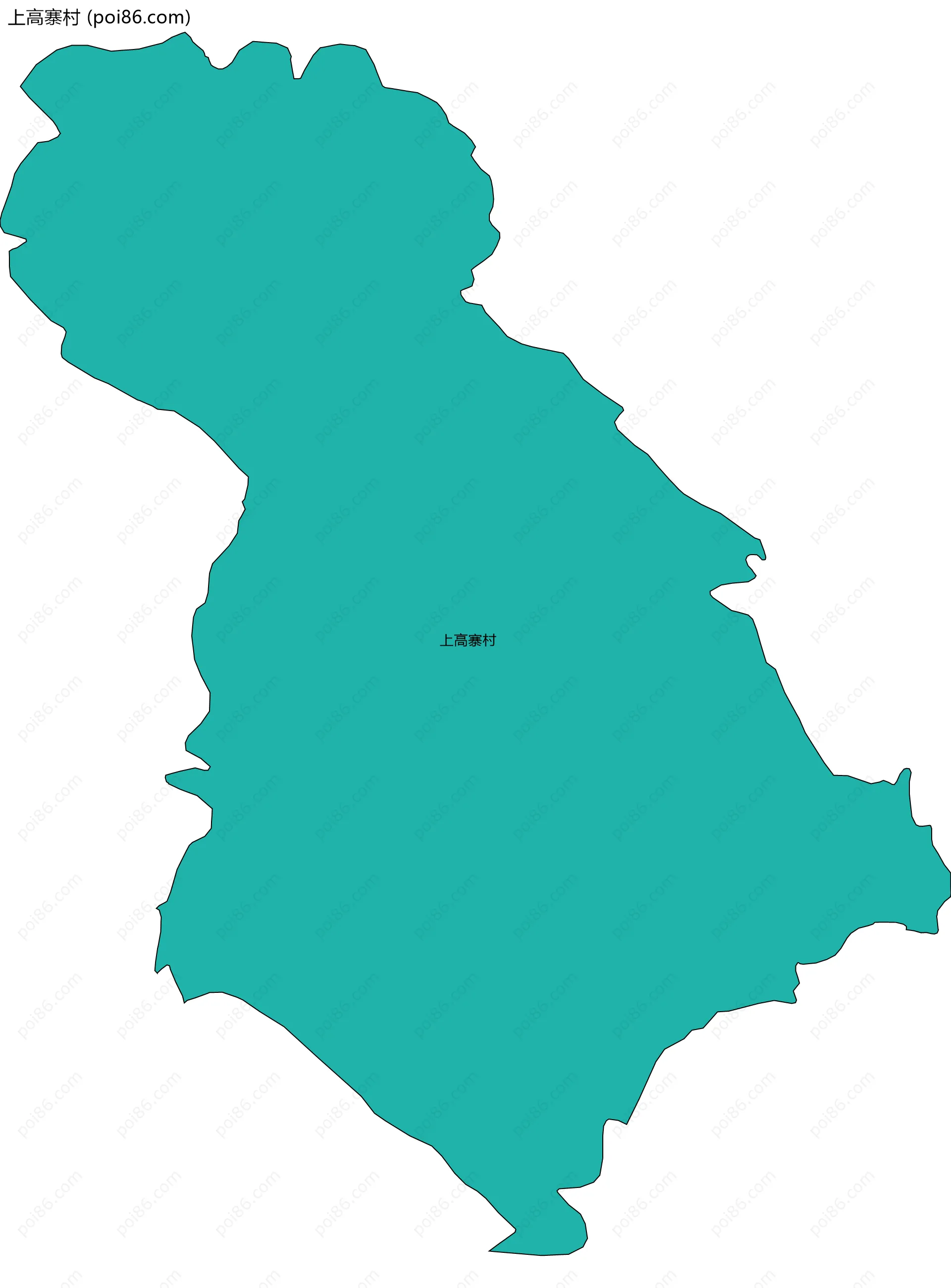 上高寨村边界地图