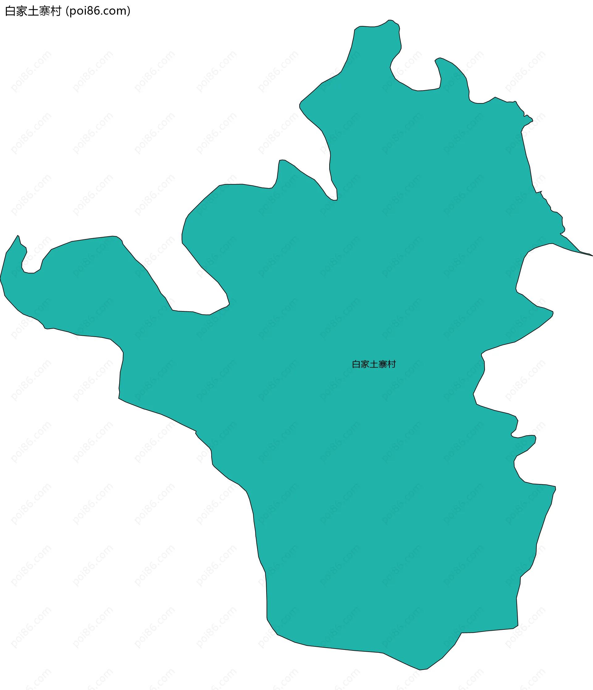 白家土寨村边界地图